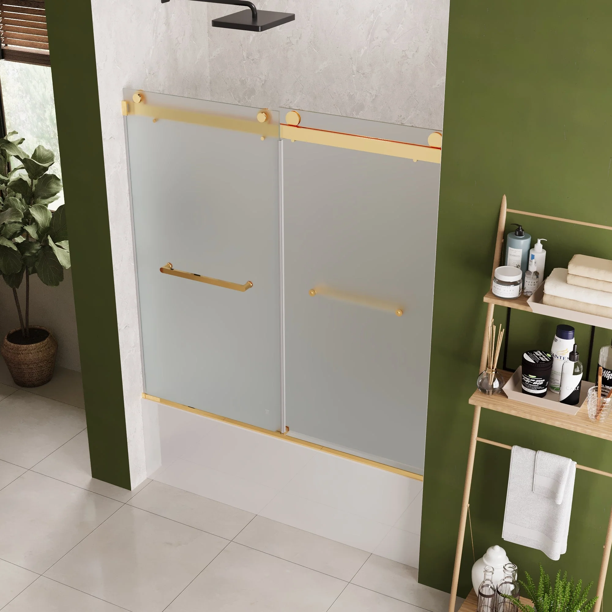 LIBERTY 59" x 59" Tub Shower Door Double Sliding Bypass Sliding Bathtub Door - Image 16