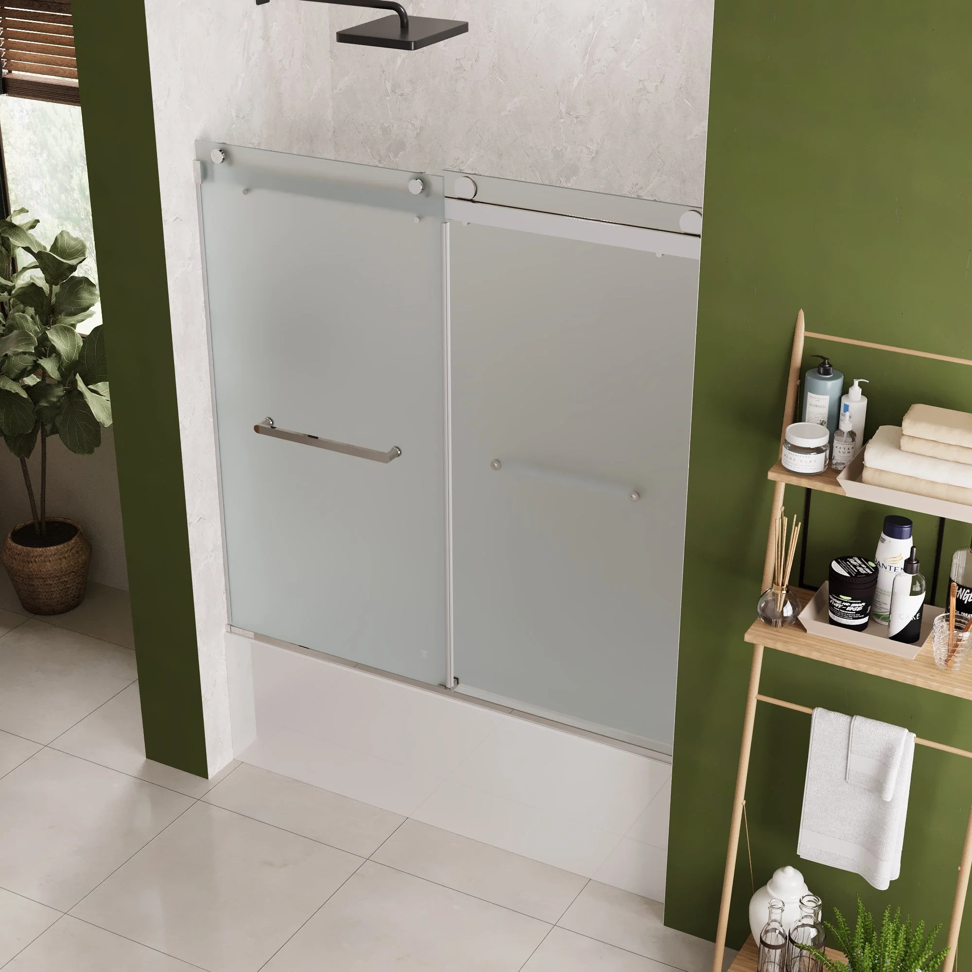 LIBERTY 59" x 59" Tub Shower Door Double Sliding Bypass Sliding Bathtub Door - Image 22