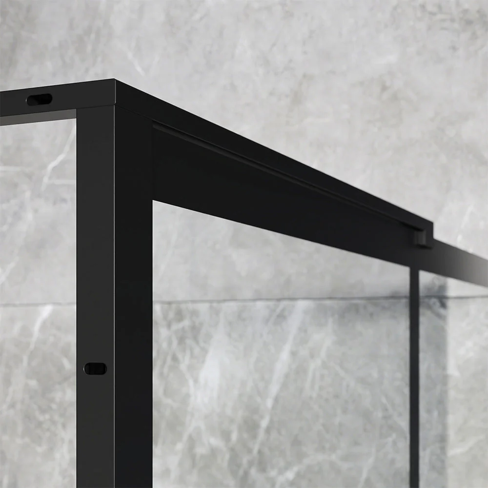 ALLY 36"/32" x 78" Single Fixed Glass Panel for Shower, Shower Door Clear Tempered Glass Framed - Image 7