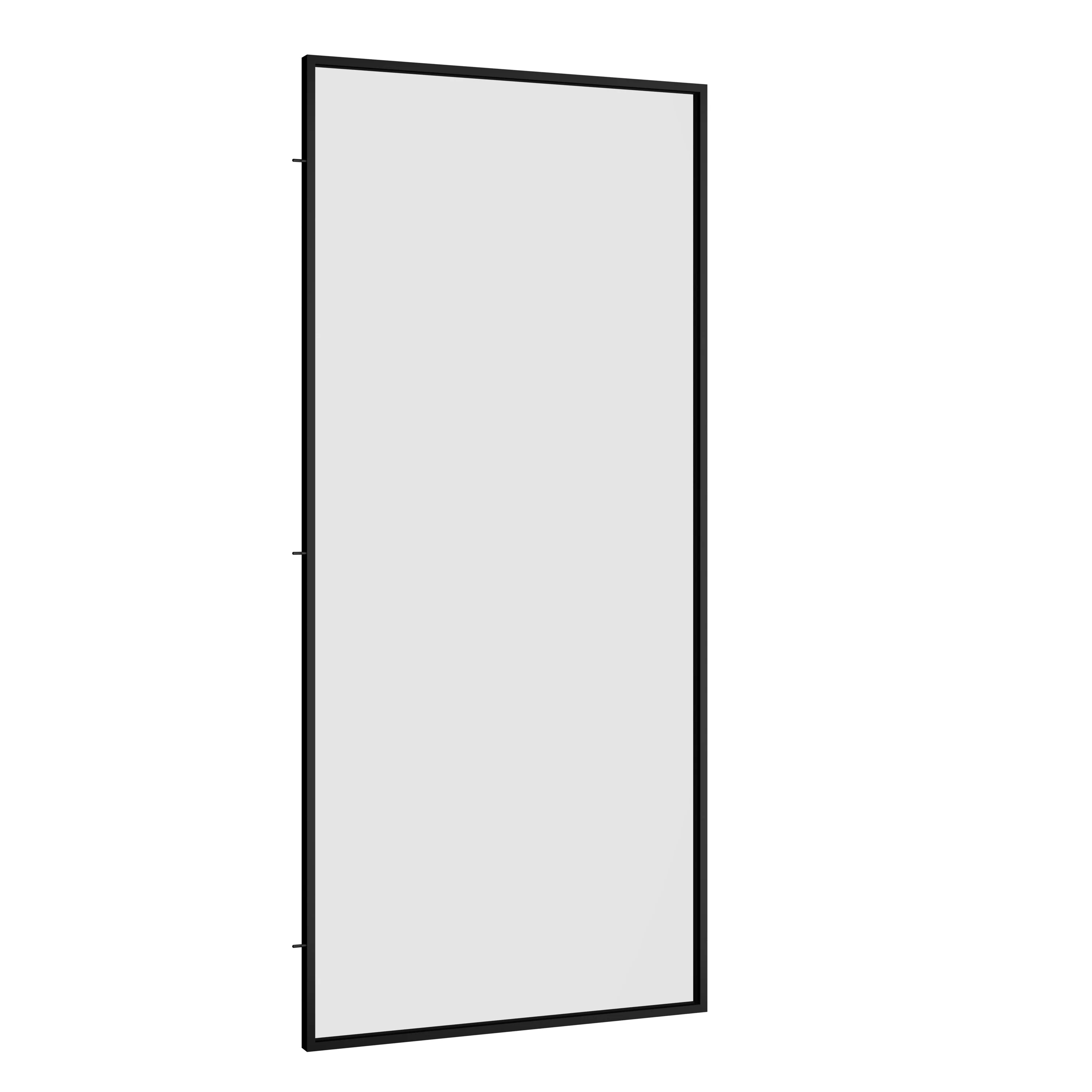 DeerValley DV-1SD0409B08 34" W x 74" H Fixed Glass Shower Screen, Bathroom Shower Glass Door with 5/16" Clear SGCC Tempered Glass Panel, Reversible Installation，Matte Black - Image 9