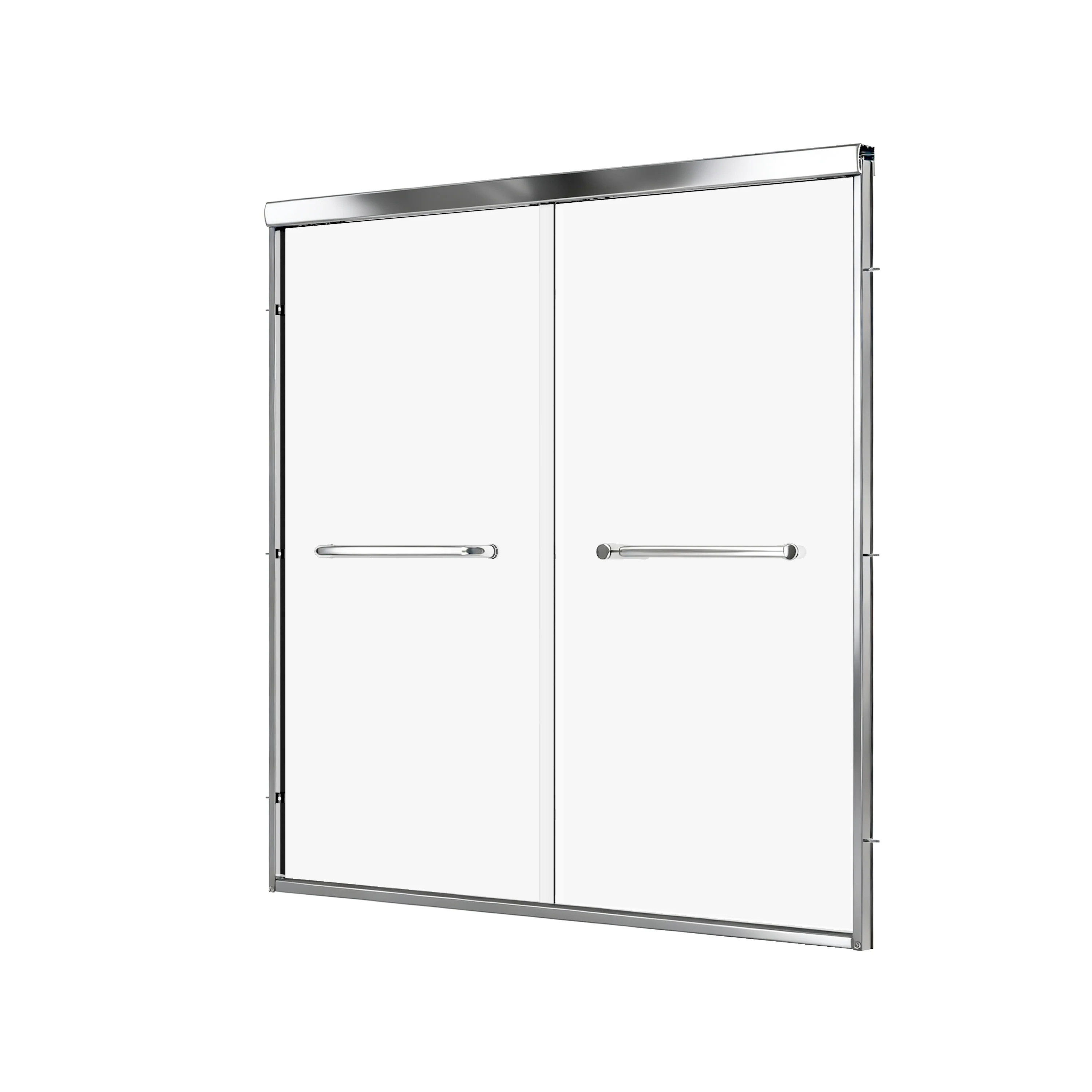 57" - 60" W x 58" H Double Sliding Semi-Frameless Tub Shower Door with 1/4" Tempered Clear Glass - Image 16