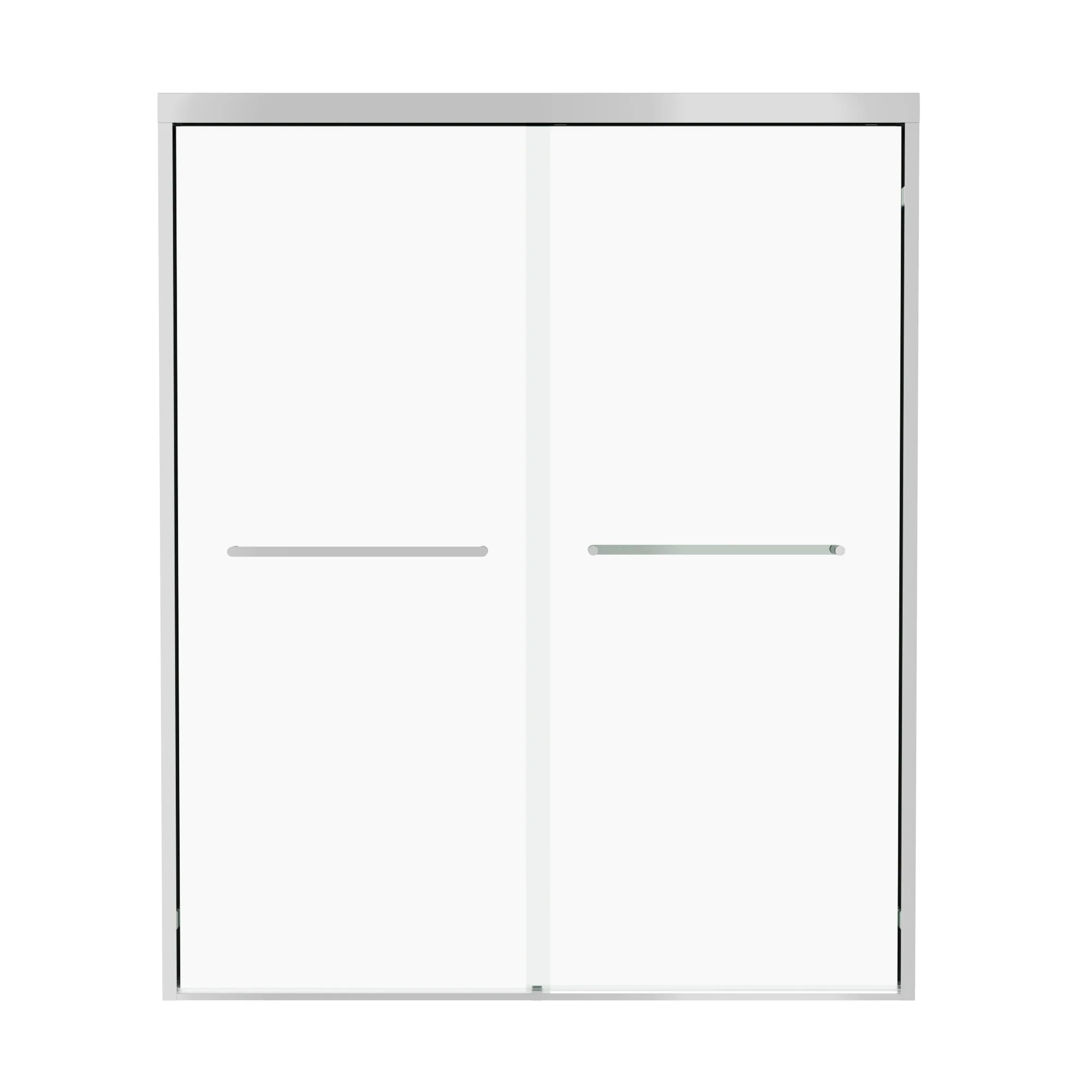 DeerValley 56–60" W x 72" H Double Sliding Shower Door for Walk-In Showers, Framed Bypass Door with Easy-Clean 1/4" (6mm) Tempered Glass, Durable Aluminum Frame, Matte Black - Image 3
