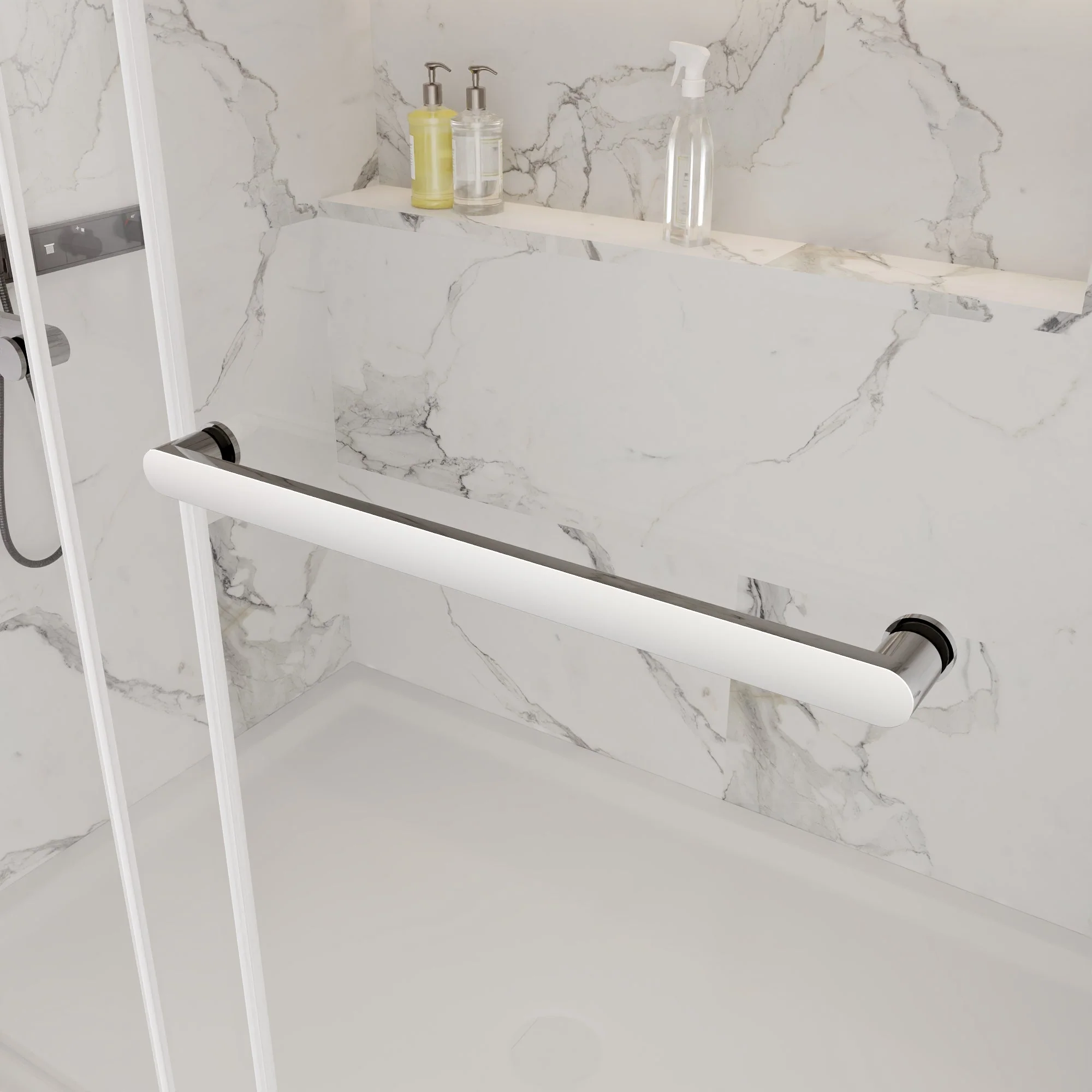 CONCORD 60"x 76" Shower Enclosure Double Sliding Frameless - Image 14