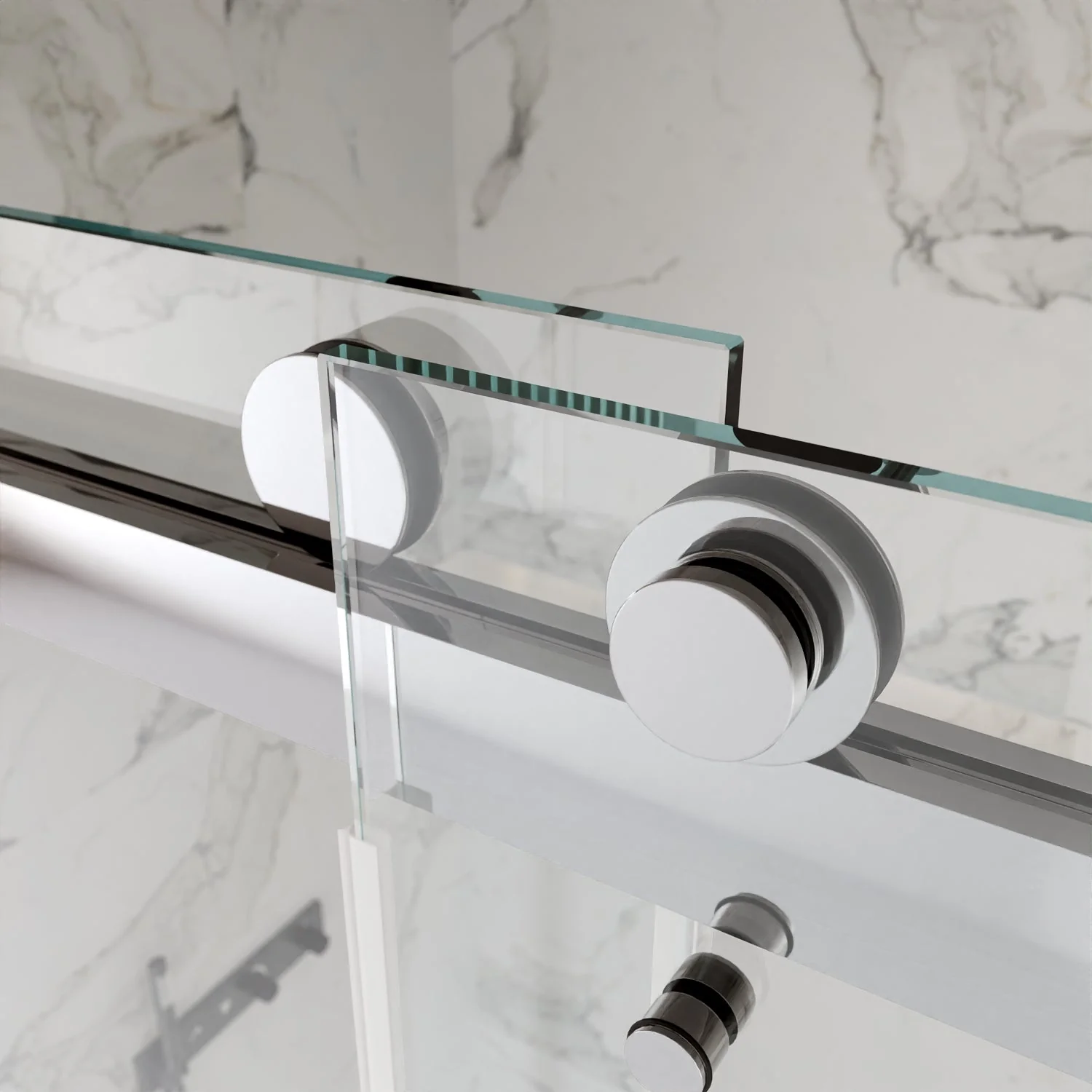 CONCORD 60"x 76" Shower Enclosure Double Sliding Frameless - Image 17
