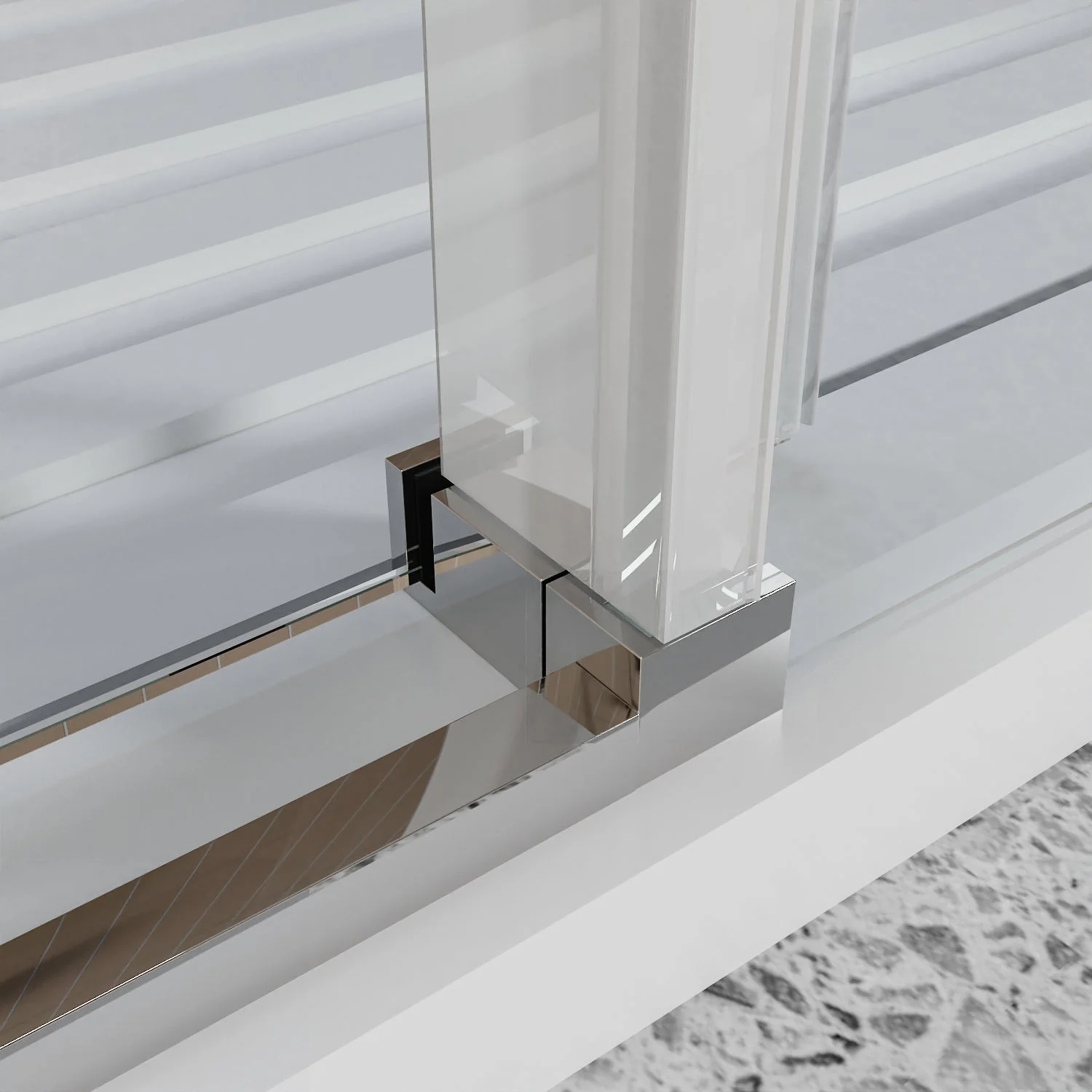 CONCORD 60"x 76" Shower Enclosure Single Sliding Frameless - Image 15