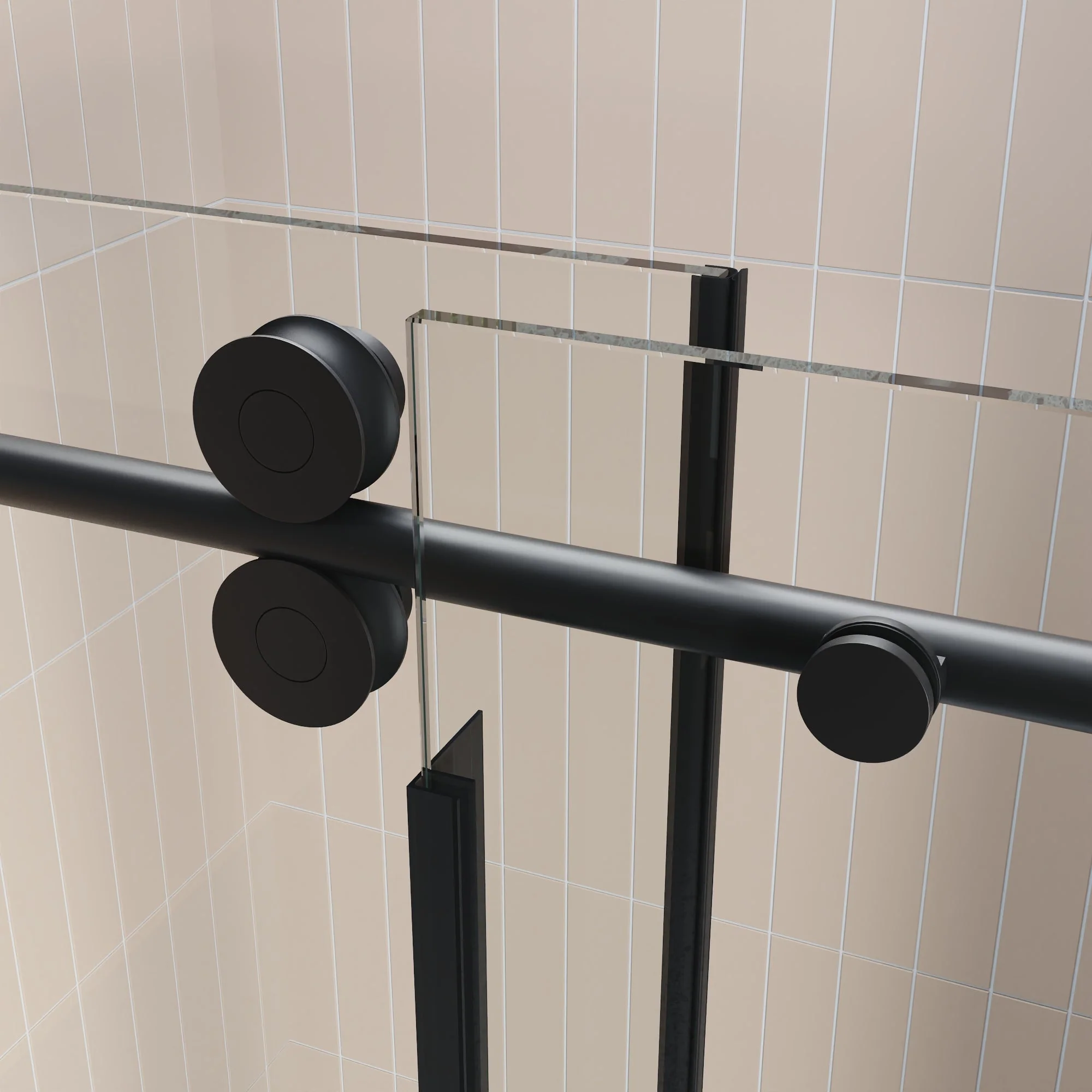 CONCORD 60"x 76" Shower Enclosure Single Sliding Frameless - Image 4