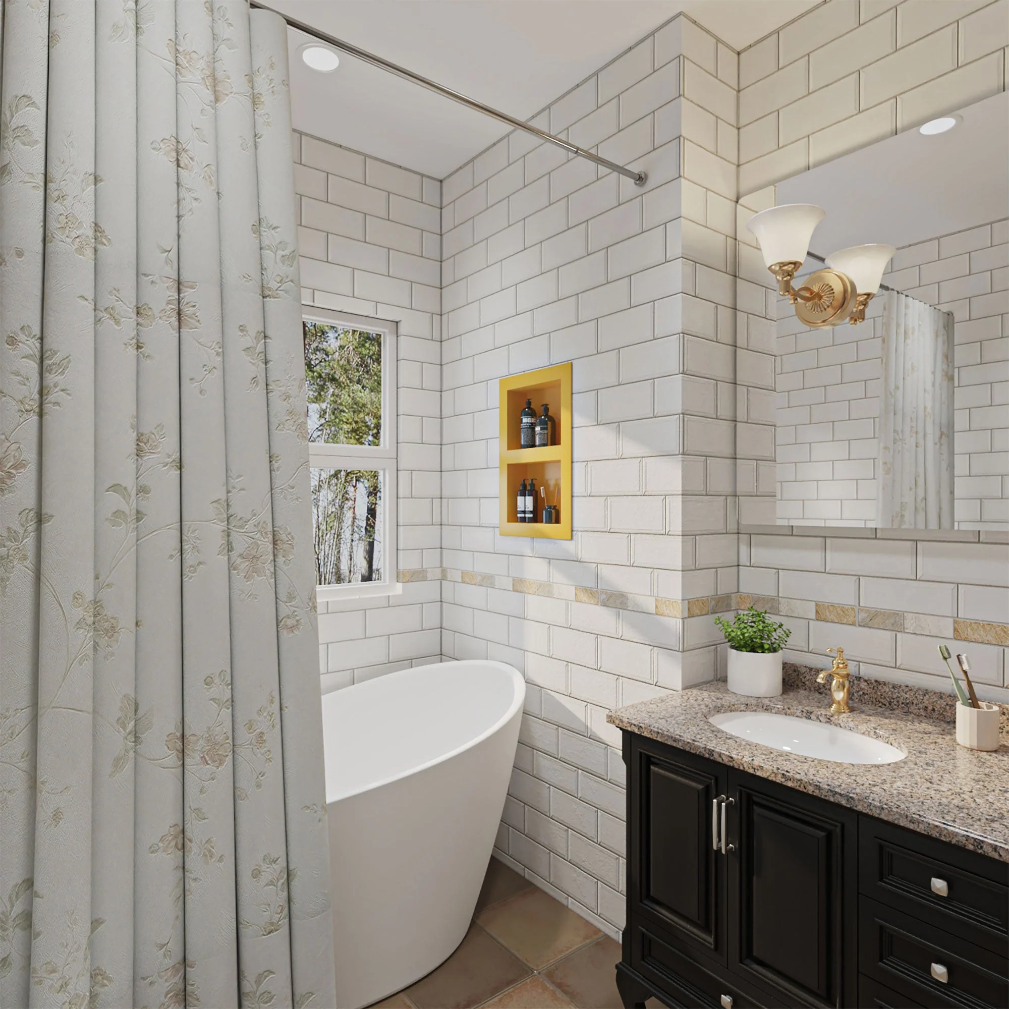 15.86" W X 23.86" H Rectangular Double Layer Shower Niche, Space-Saving - Image 4