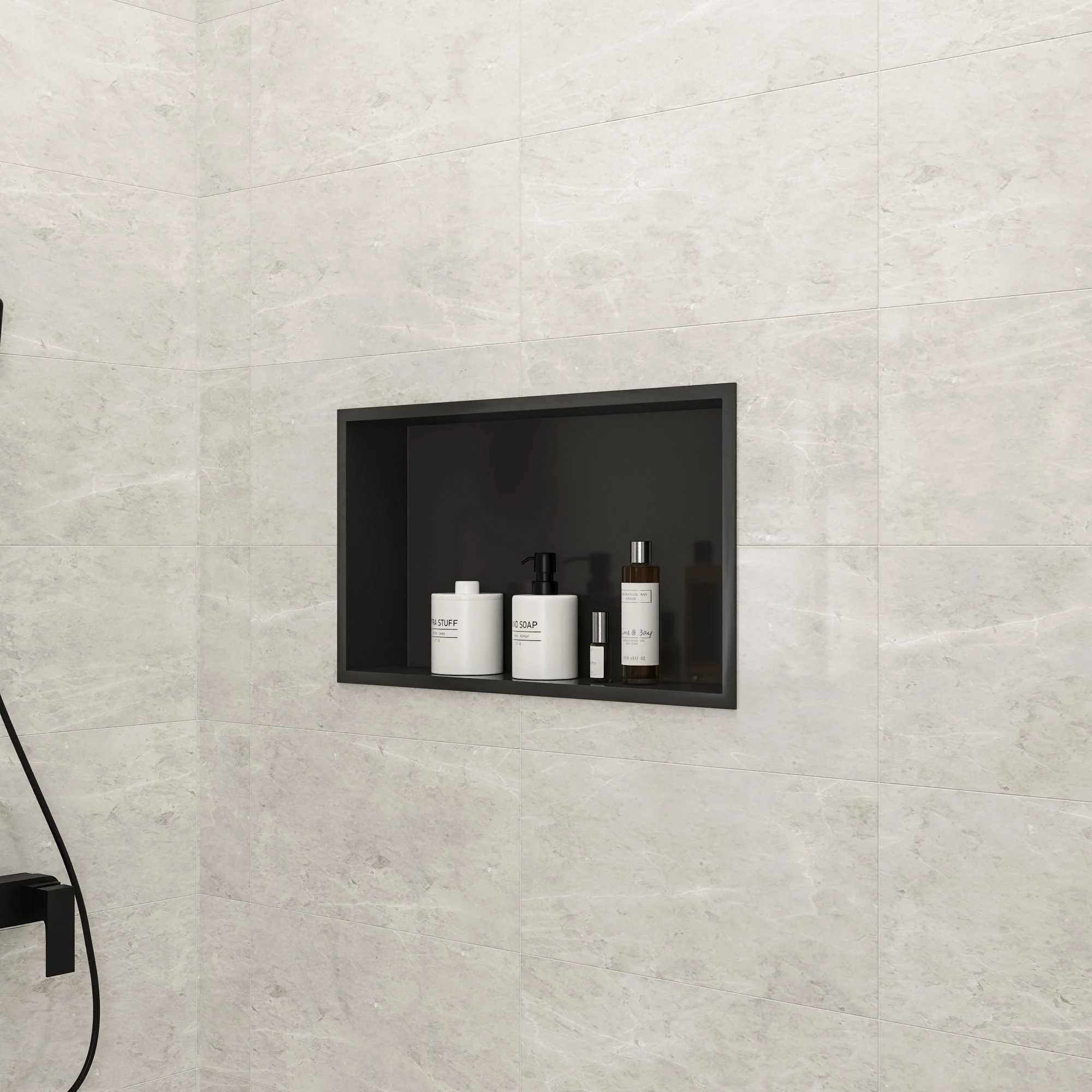 25.26" W X 14.44" H Rectangular Single Layer Shower Niche, Space-Saving - Image 3