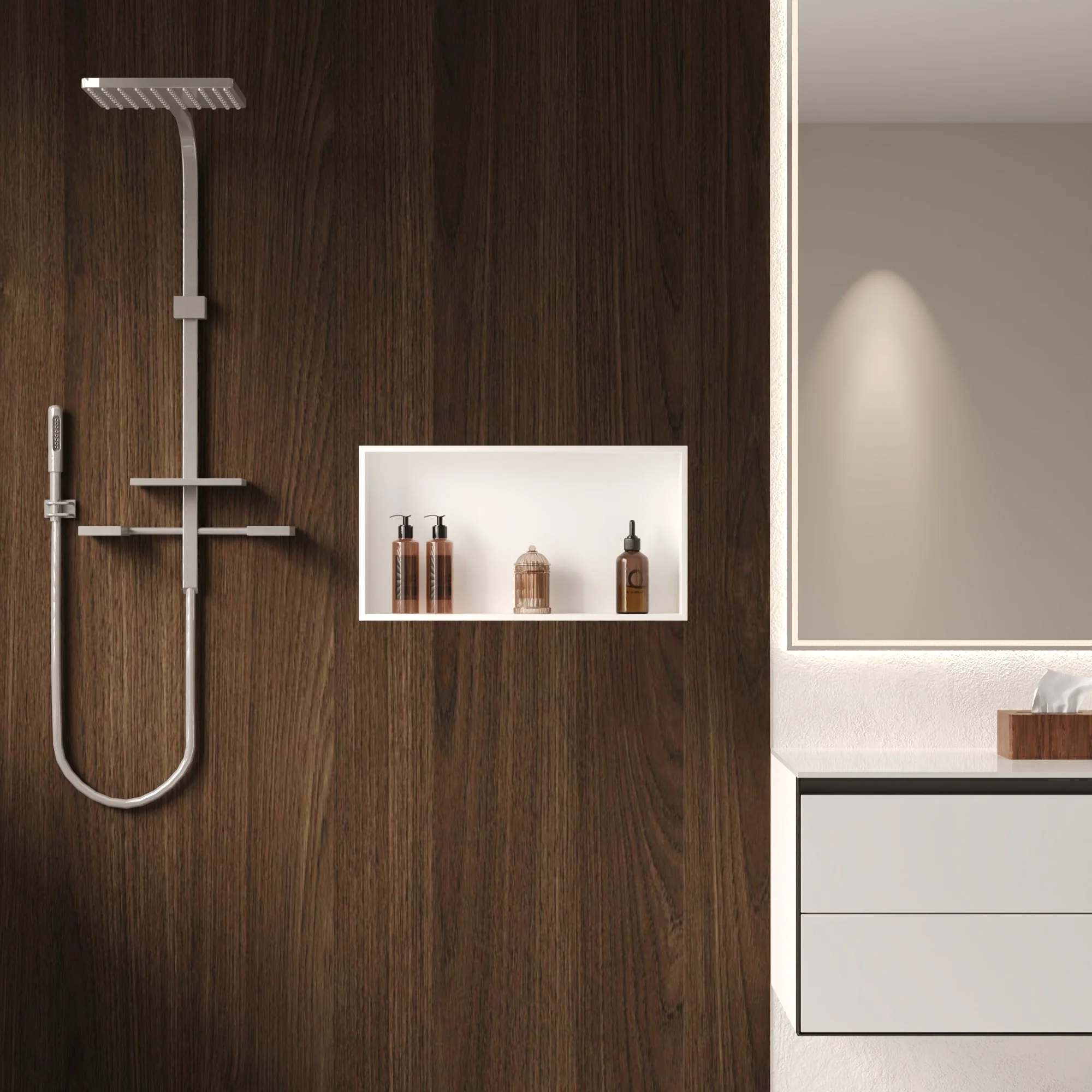 DeerValley DV-1SN0341B/W/S Shower Niches White 12x24 Recessed Sloped - Image 12