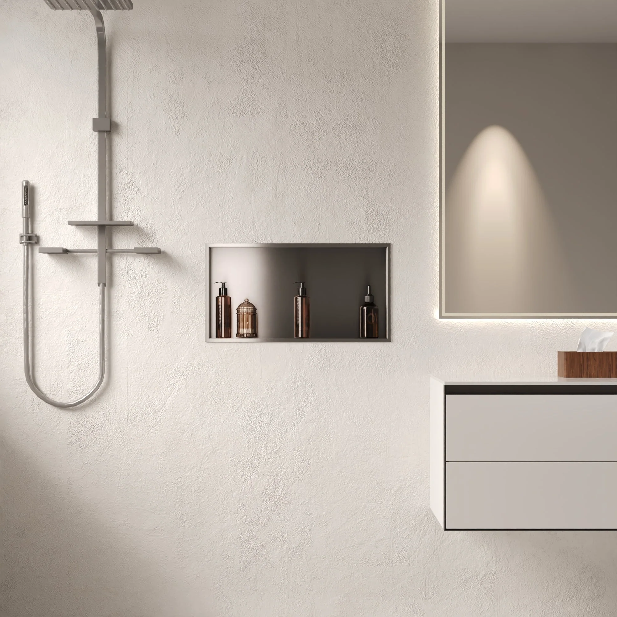 DeerValley DV-1SN0341B/W/S Shower Niches White 12x24 Recessed Sloped - Image 7