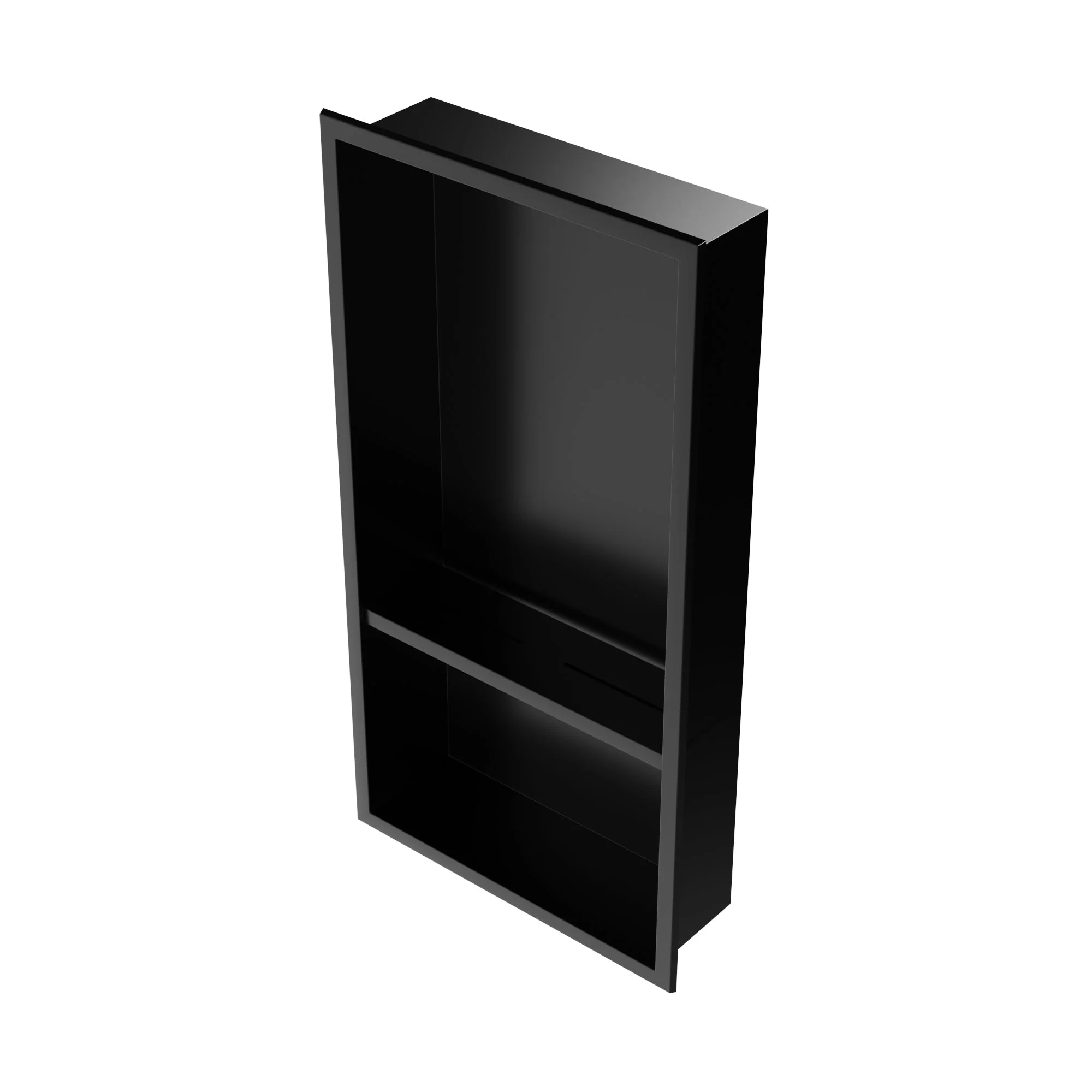 DeerValley DV-1SN0343B Shower Niches Matte Black Dual-Level 12x24 - Image 12
