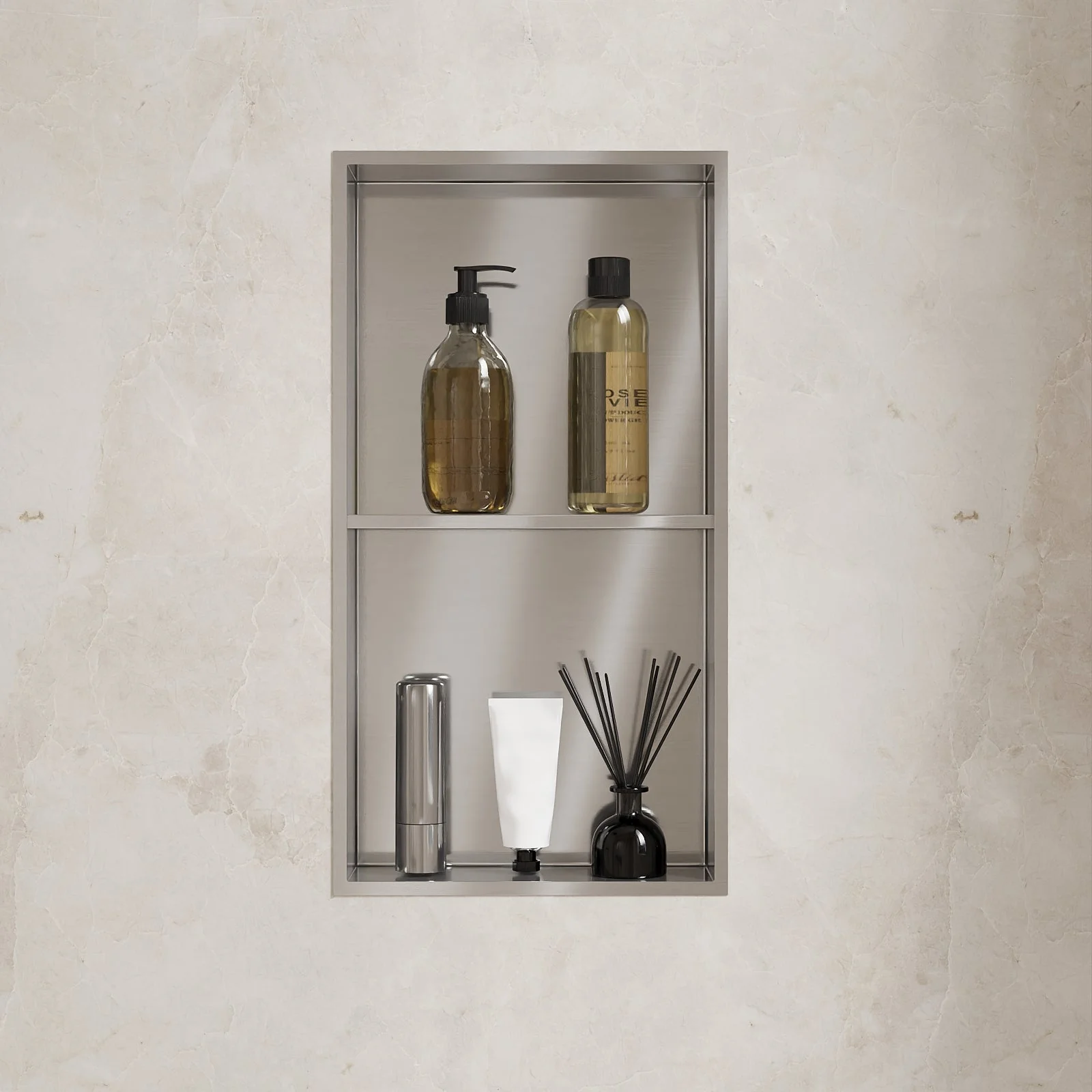 DeerValley DV-1SN0343B Shower Niches Matte Black Dual-Level 12x24 - Image 8