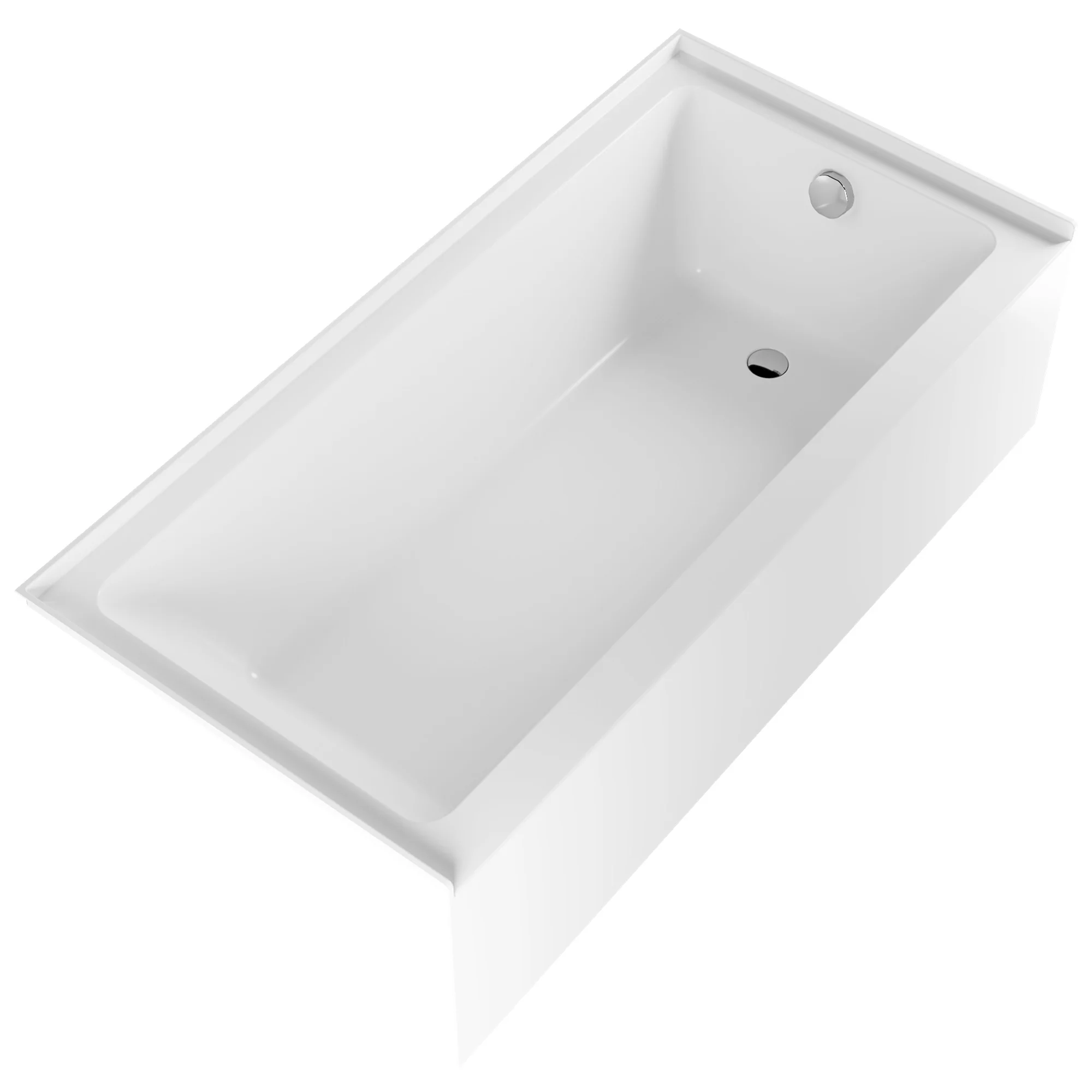 Liberty DeerValley Acrylic Drop In Bathtub,Alcove Bath with Integral Apron,Bathtubs & Soaking Tub with Left Hand Drain (60"x30") White - Image 11
