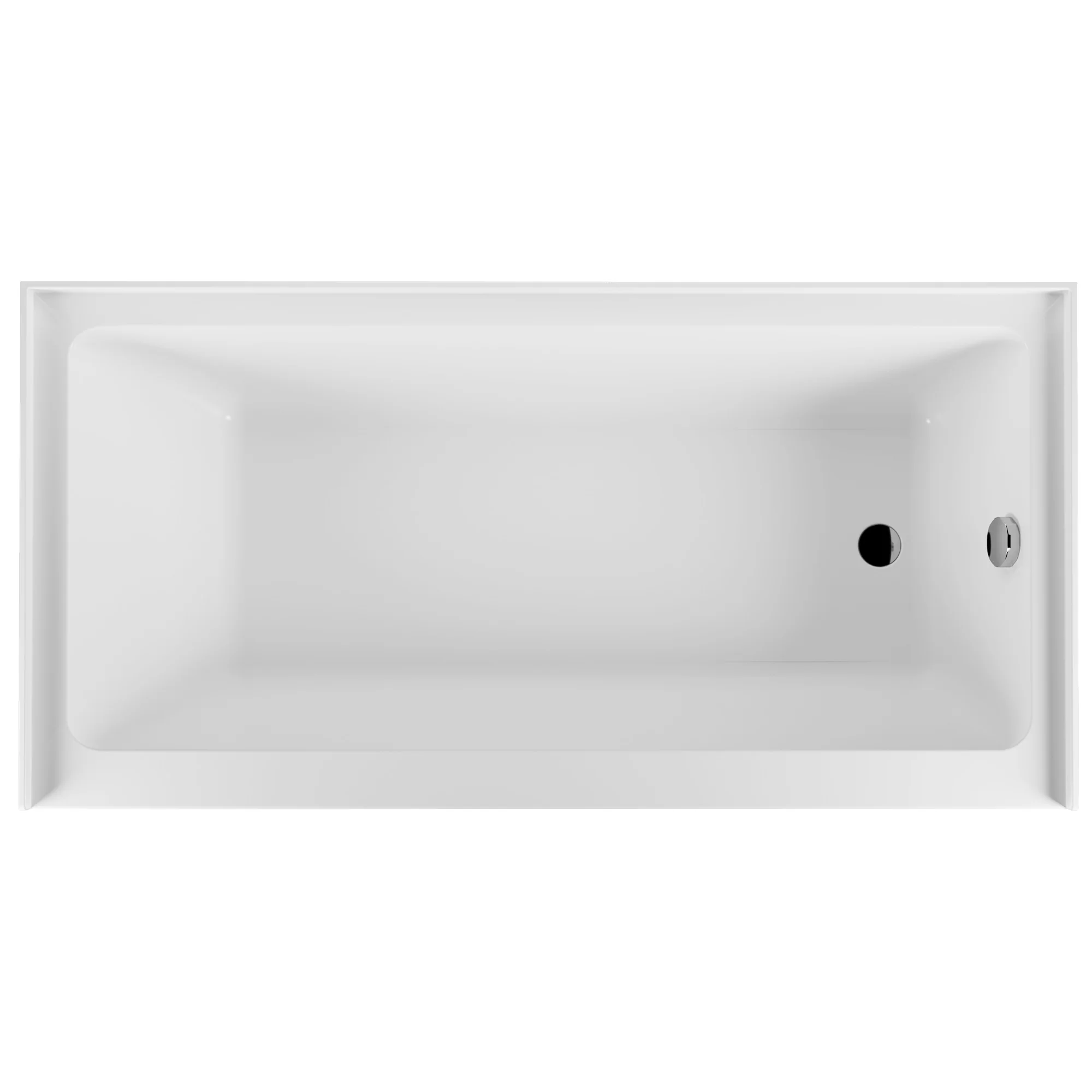 Liberty DeerValley Acrylic Drop In Bathtub,Alcove Bath with Integral Apron,Bathtubs & Soaking Tub with Left Hand Drain (60"x30") White - Image 12