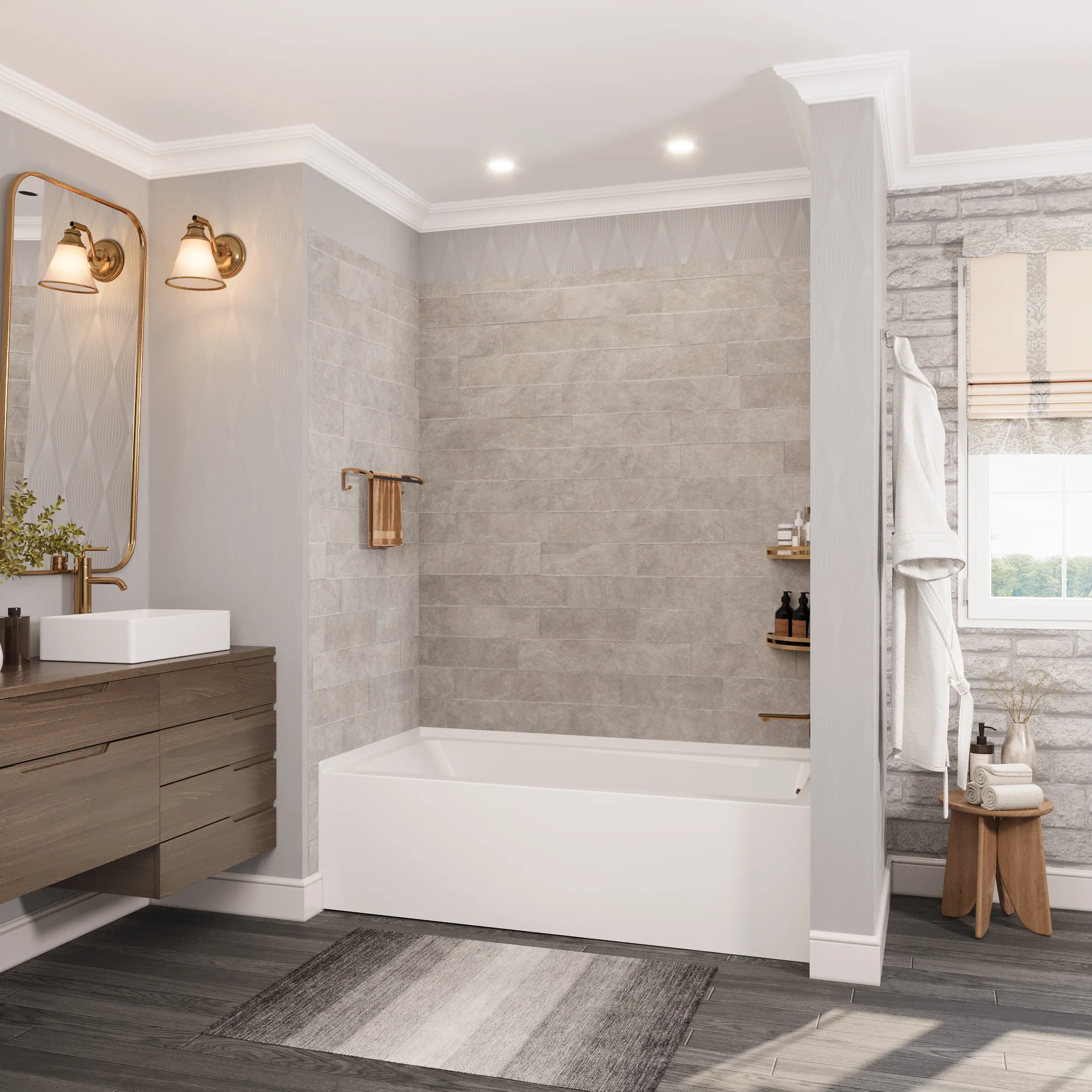 Liberty DeerValley Acrylic Drop In Bathtub,Alcove Bath with Integral Apron,Bathtubs & Soaking Tub with Left Hand Drain (60"x30") White - Image 13