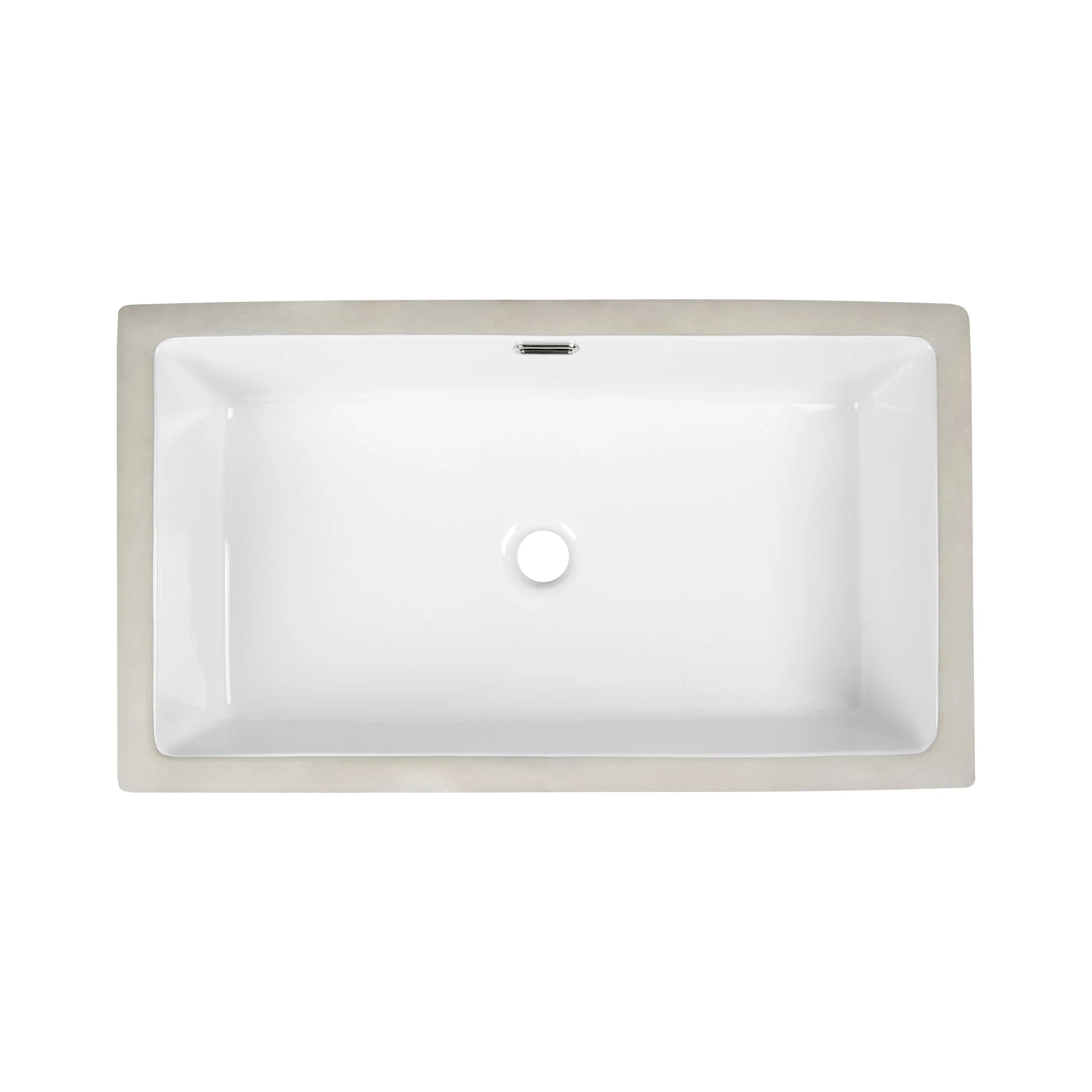 27.5" x 16" Rectangular Undermount Bathroom Sink, Overflow Hole - Image 5