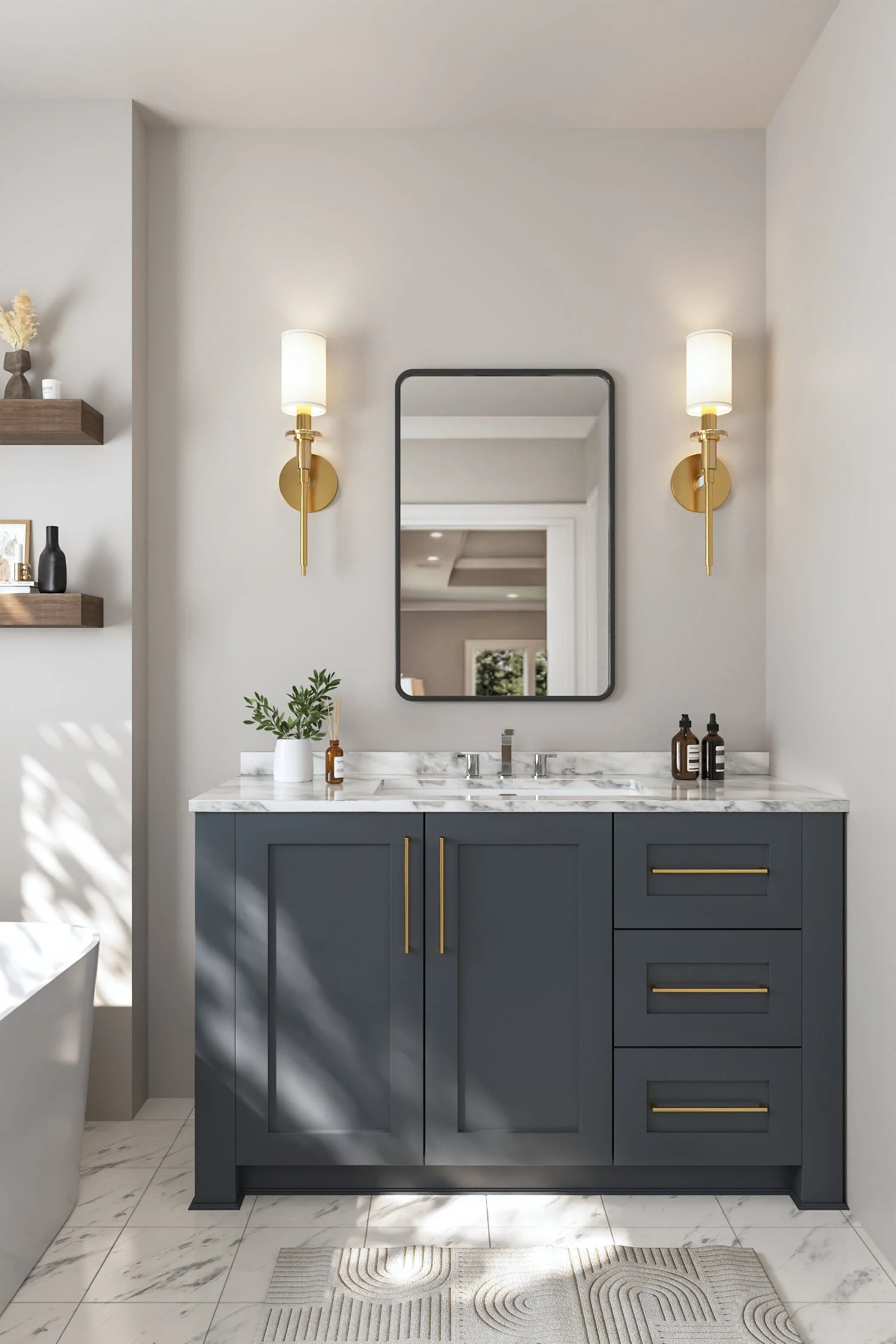 27.5" x 16" Rectangular Undermount Bathroom Sink, Overflow Hole - Image 9