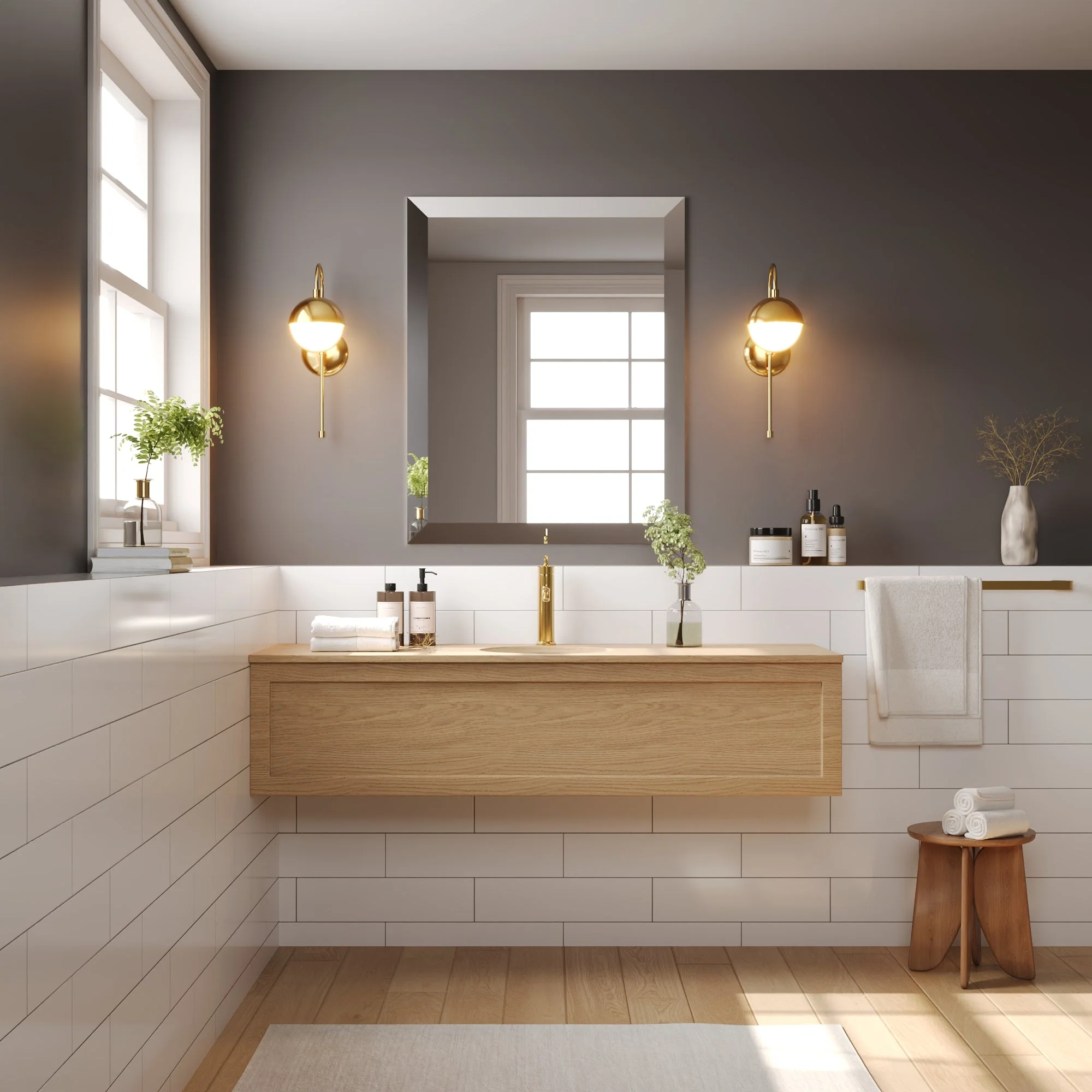 16.14"x15.95"  Round Undermount Bathroom Sink, Overflow Hole - Image 10