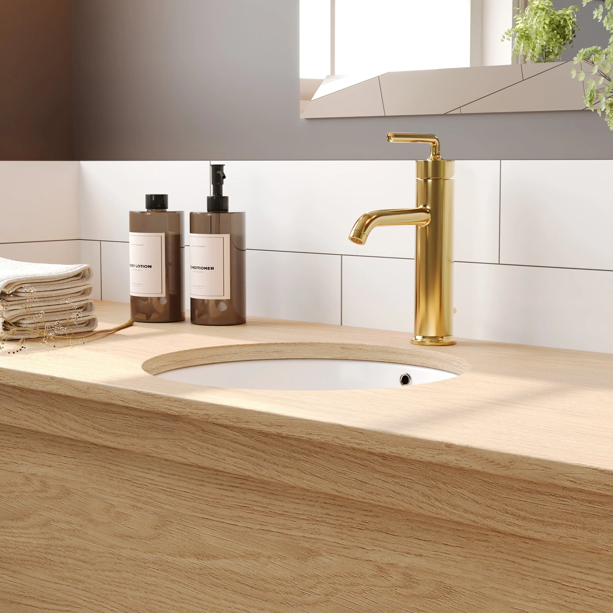 16.14"x15.95"  Round Undermount Bathroom Sink, Overflow Hole - Image 6