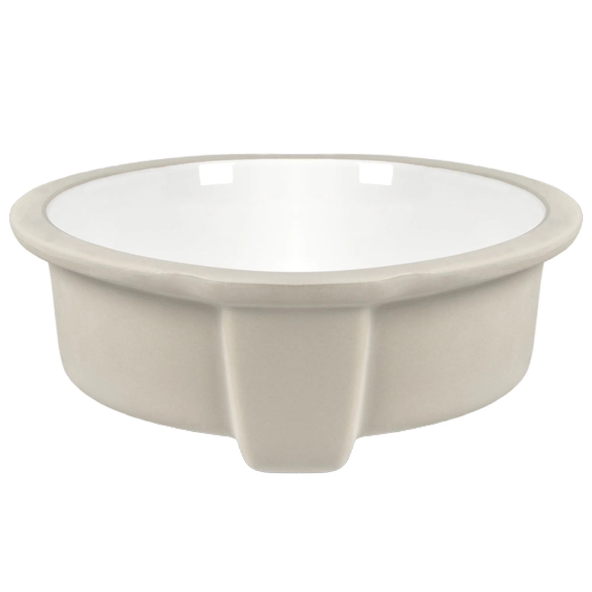16.14"x15.95"  Round Undermount Bathroom Sink, Overflow Hole - Image 7
