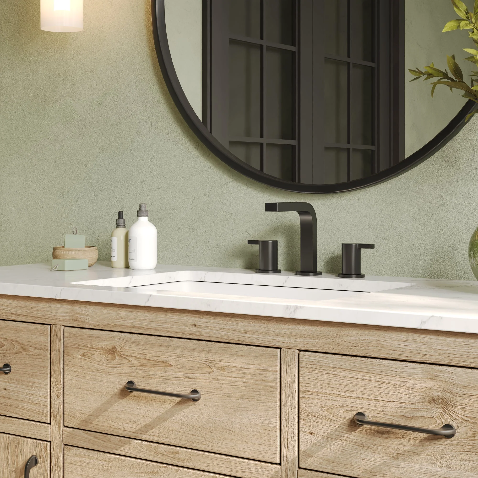 DeerValley DV-1U0208 Undermount Bathroom Sinks, Modern Rectangular Ceramic, Overflow & Standard Drain - Image 6
