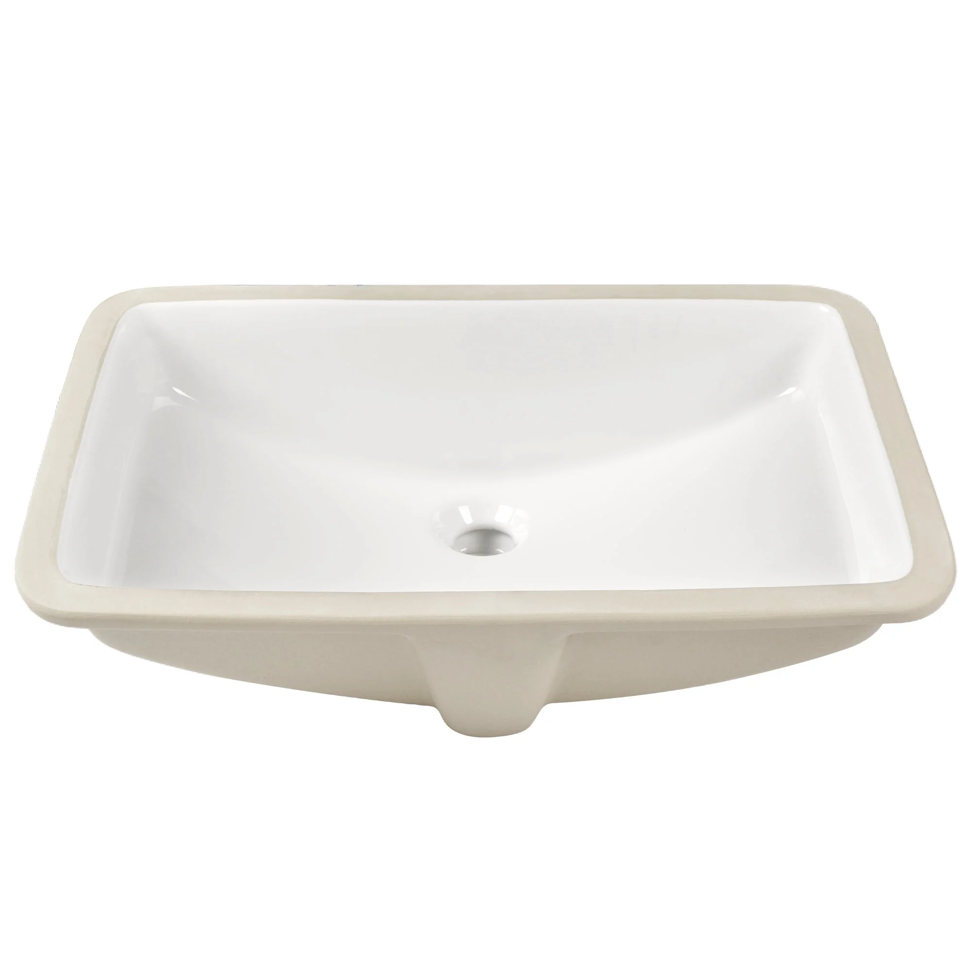 DeerValley DV-1U0208 Undermount Bathroom Sinks, Modern Rectangular Ceramic, Overflow & Standard Drain - Image 8