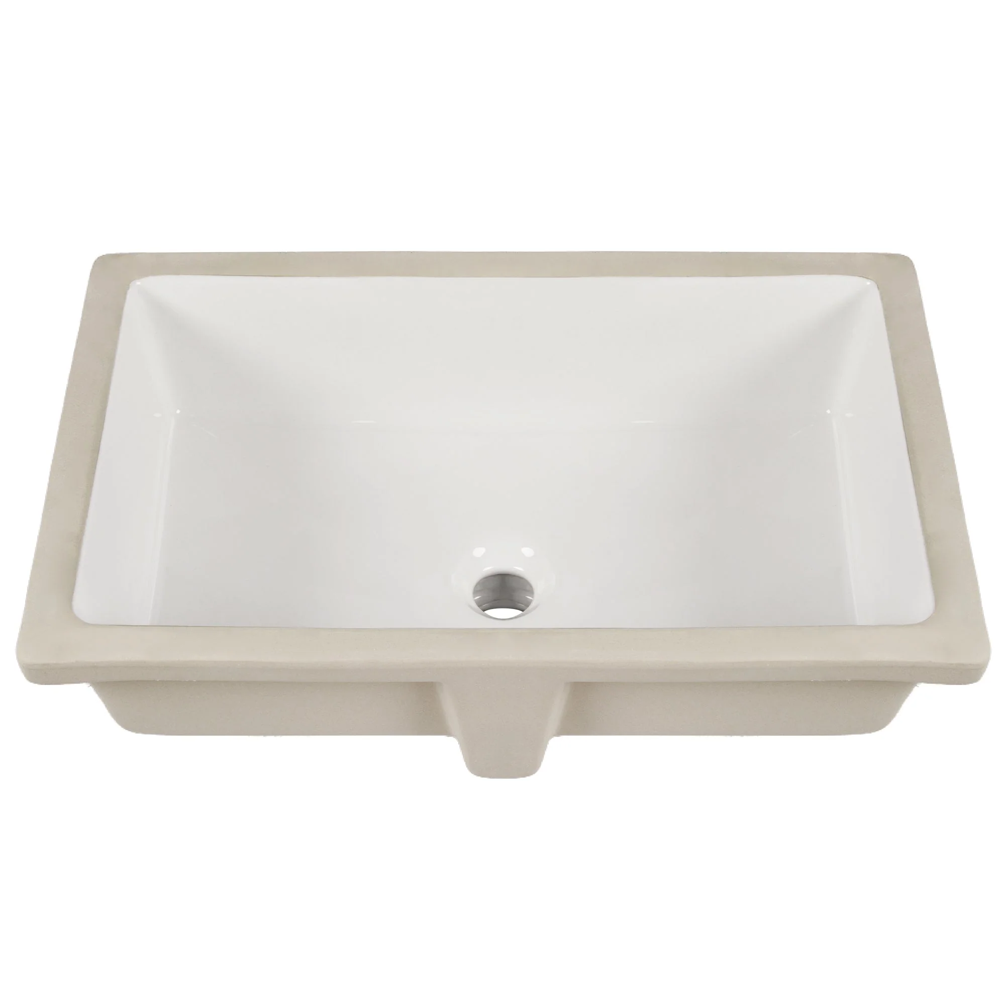 DeerValley DV-1U0209 Undermount Bathroom Sinks, Euro-Arc Glazed Ceramic, Stain-Resist & Flat Overflow - Image 5
