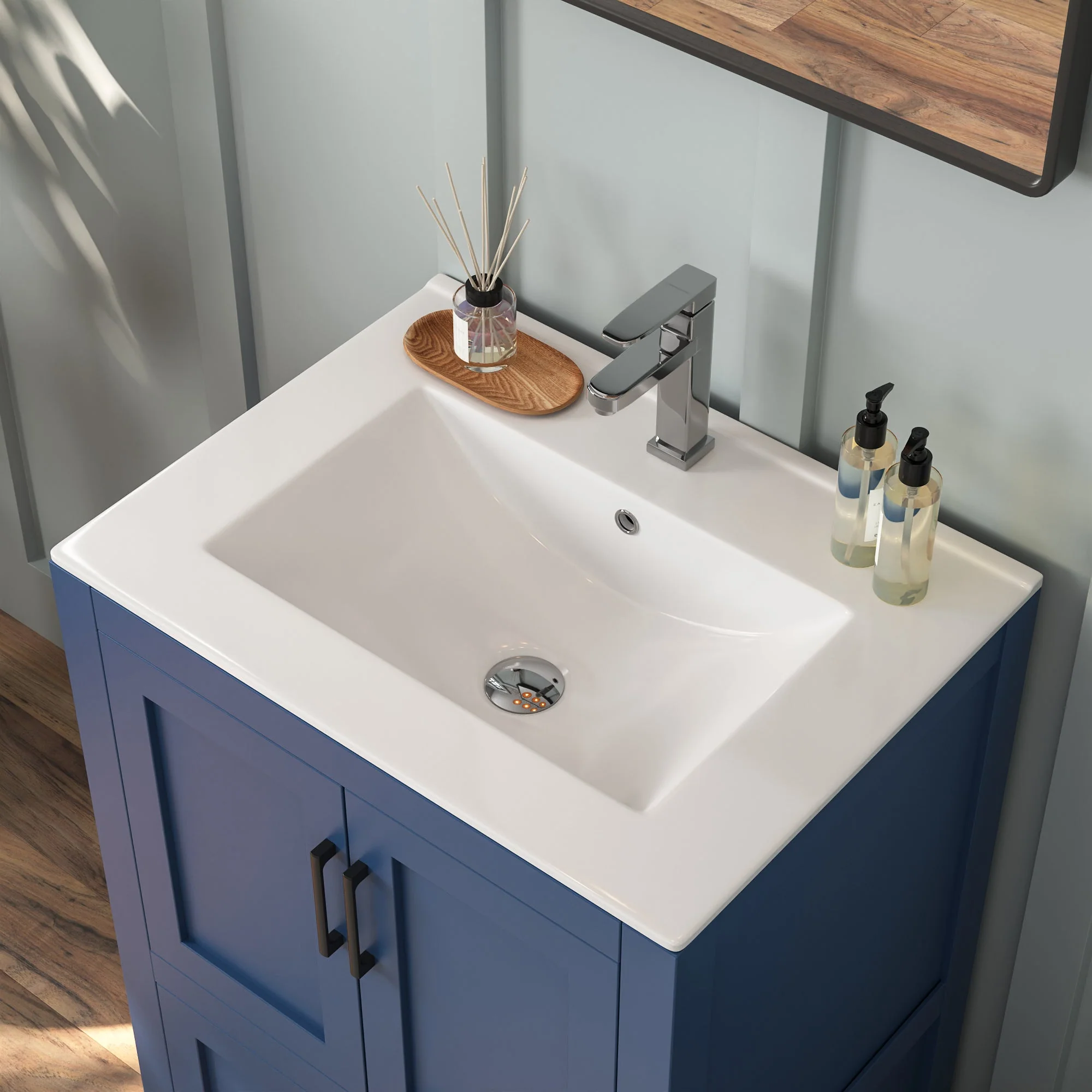 24" Rectangular Vanity Top Sink, Single Faucet Hole - Image 4
