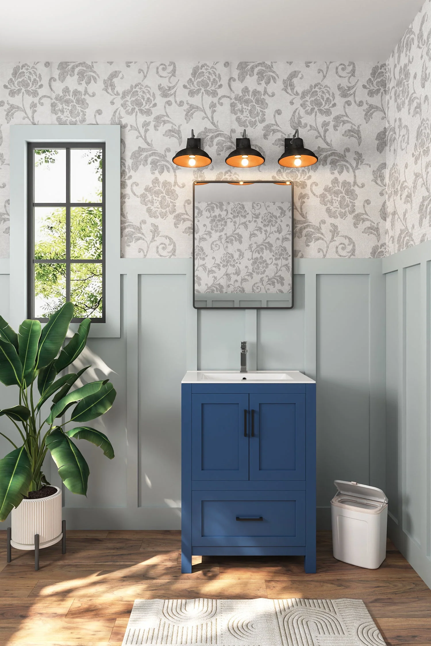 24" Rectangular Vanity Top Sink, Single Faucet Hole - Image 9