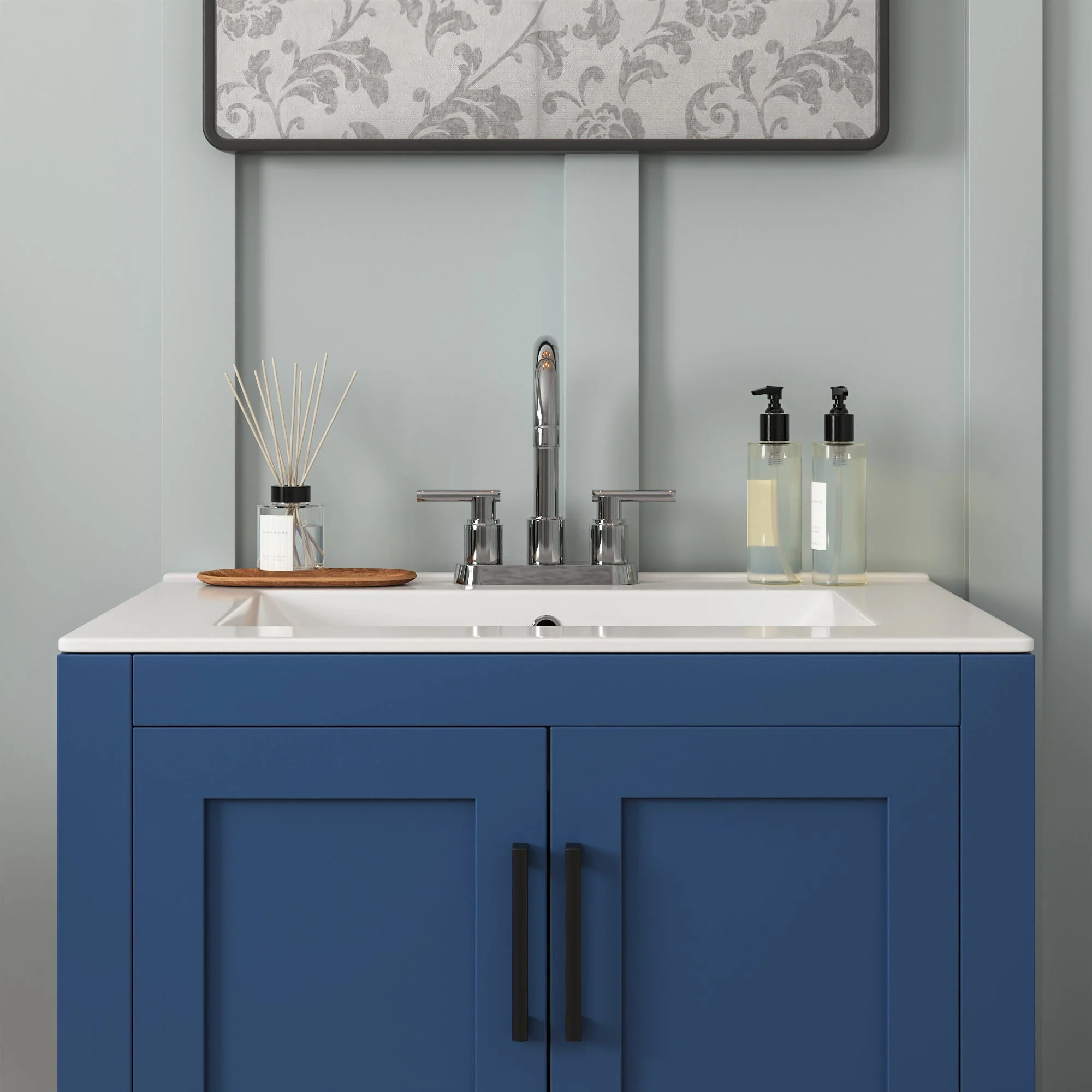 24" Rectangular Vanity Top Sink, Three Faucet Holes - Image 8