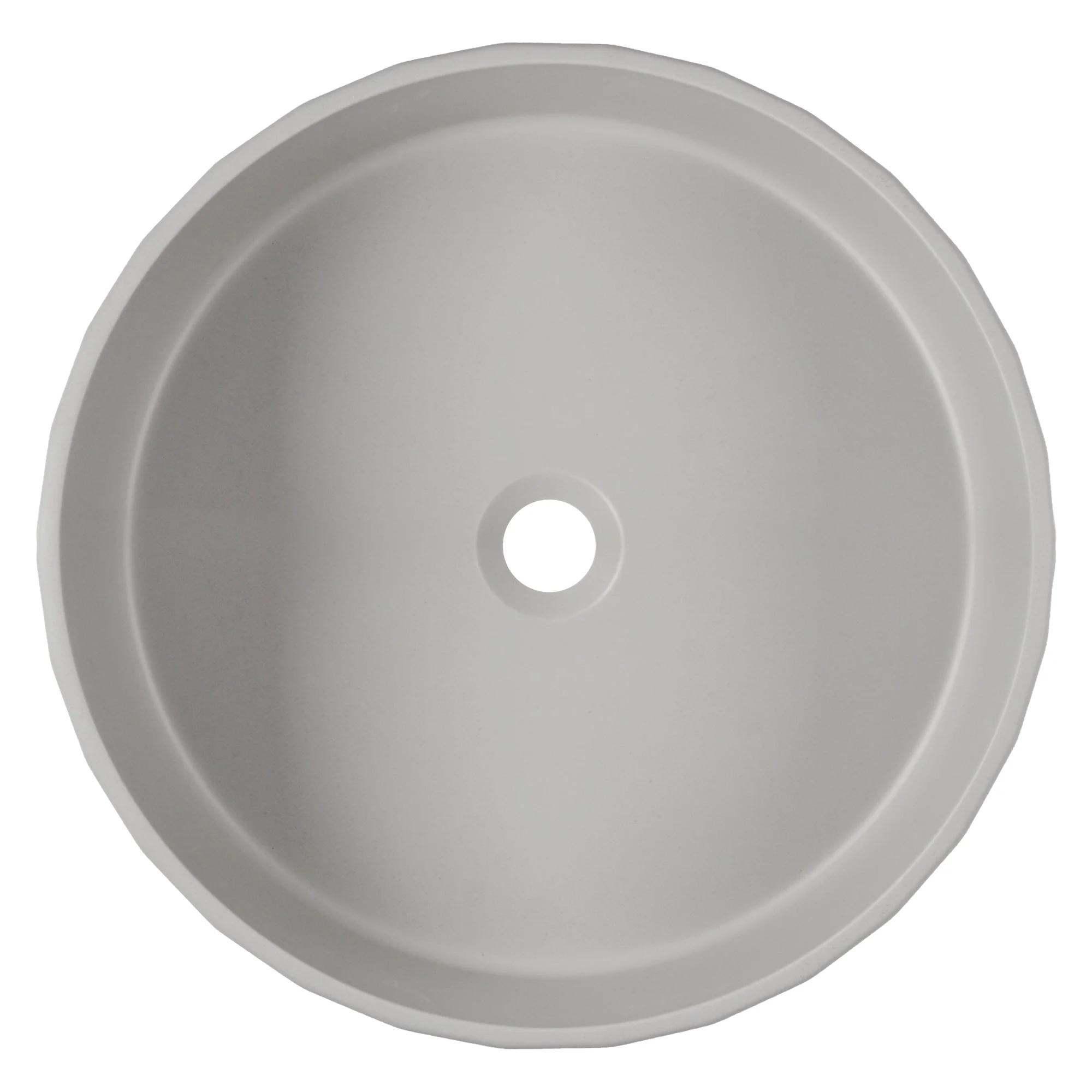 17" x 6" Round Vessel Bathroom Sink, Concrete - Image 2