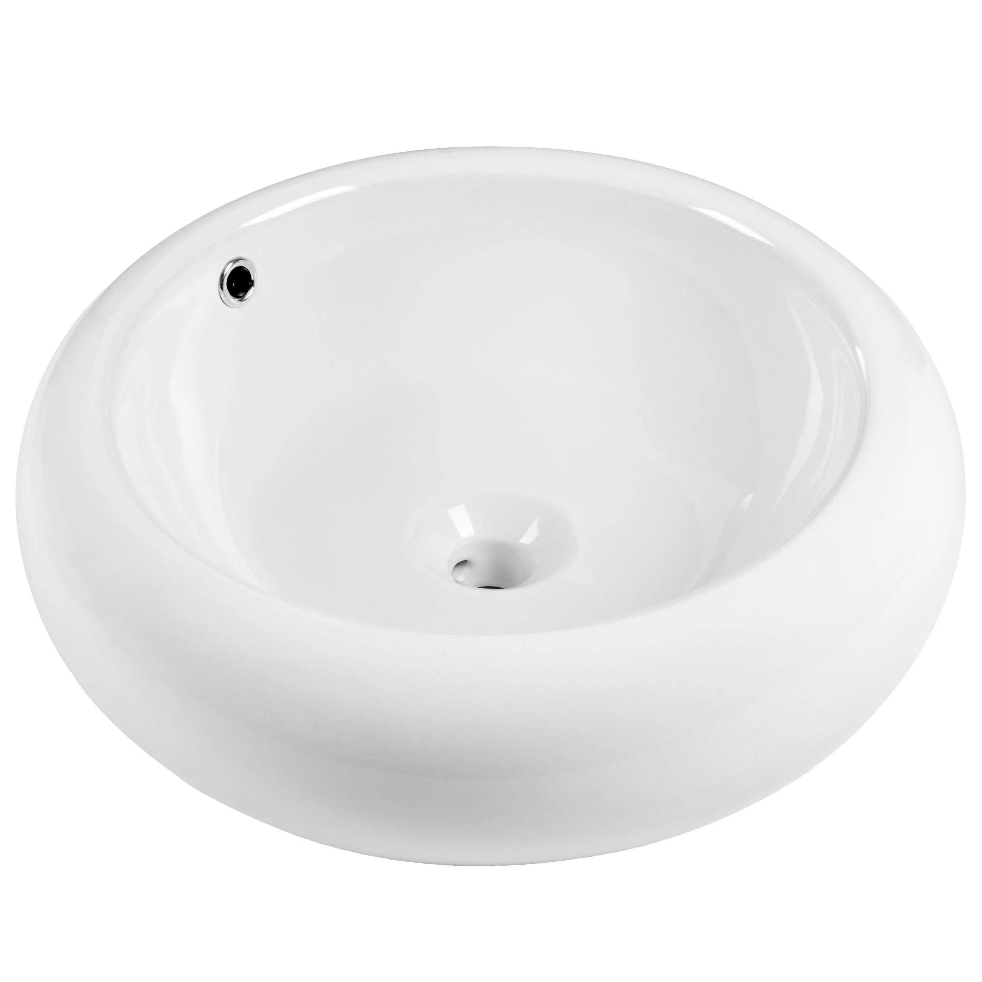 20" x 7" Round Vessel Bathroom Sink, Overflow Hole - Image 7