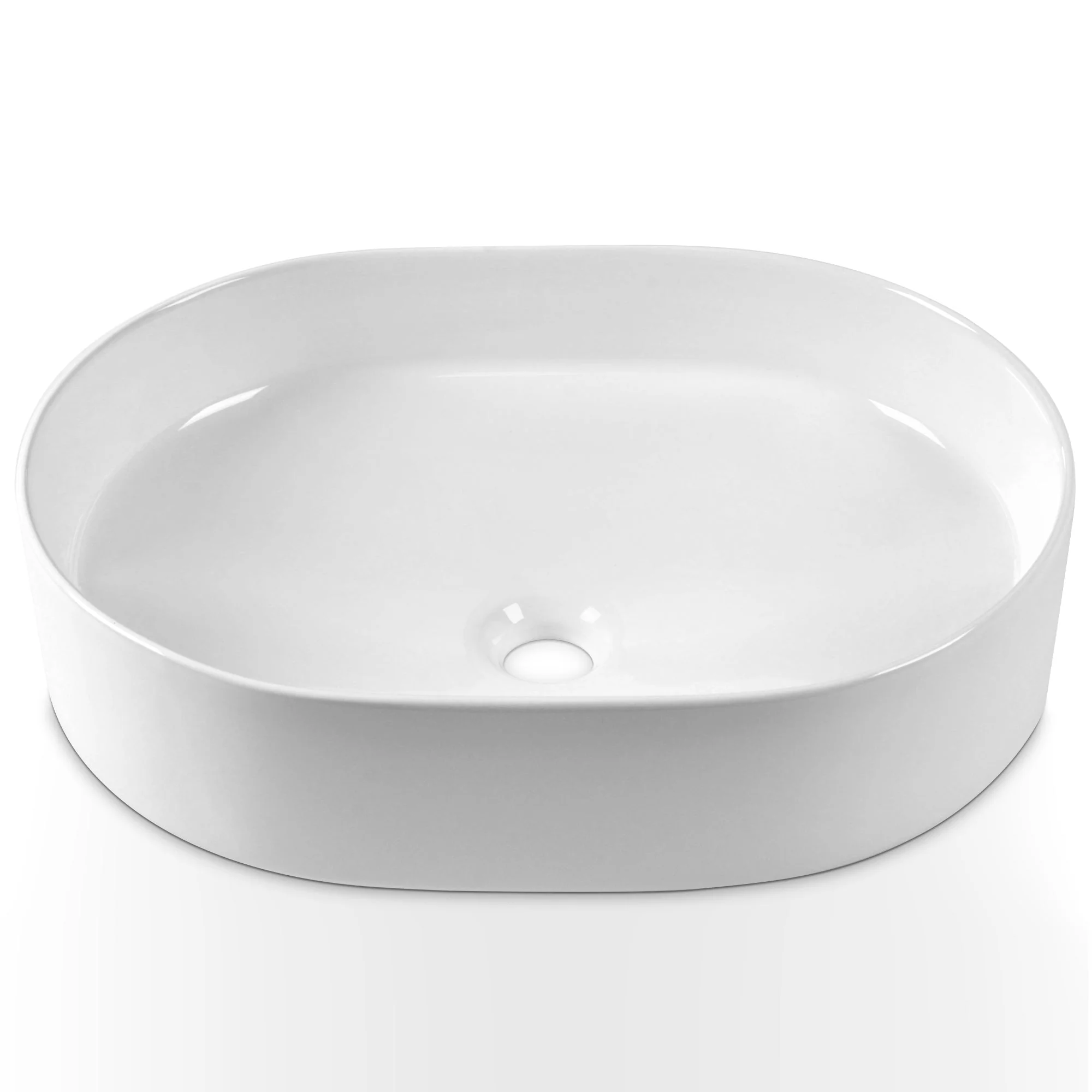 19" x 15" Oval Vessel Bathroom Sink, Seamless Design - Image 3