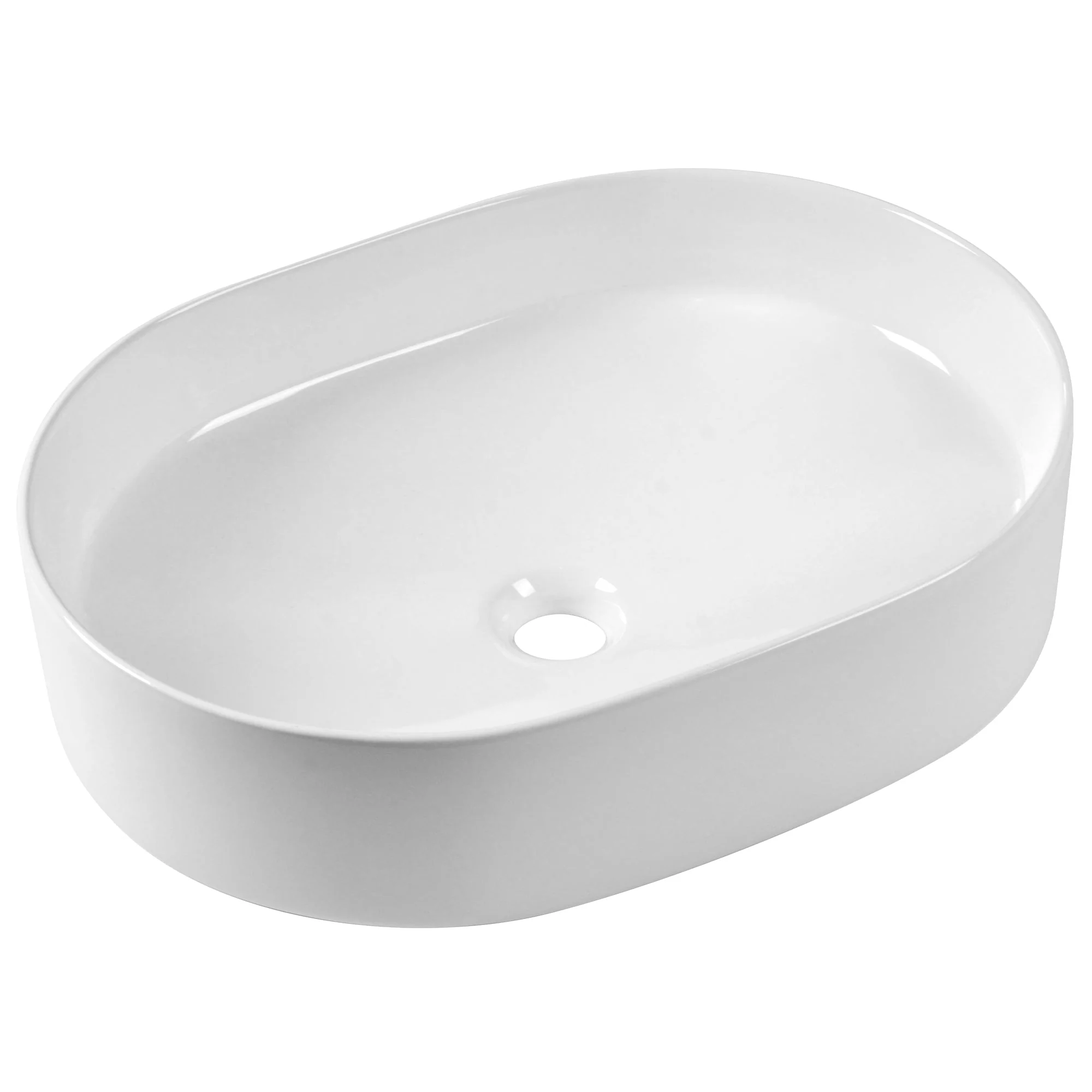 19" x 15" Oval Vessel Bathroom Sink, Seamless Design - Image 6