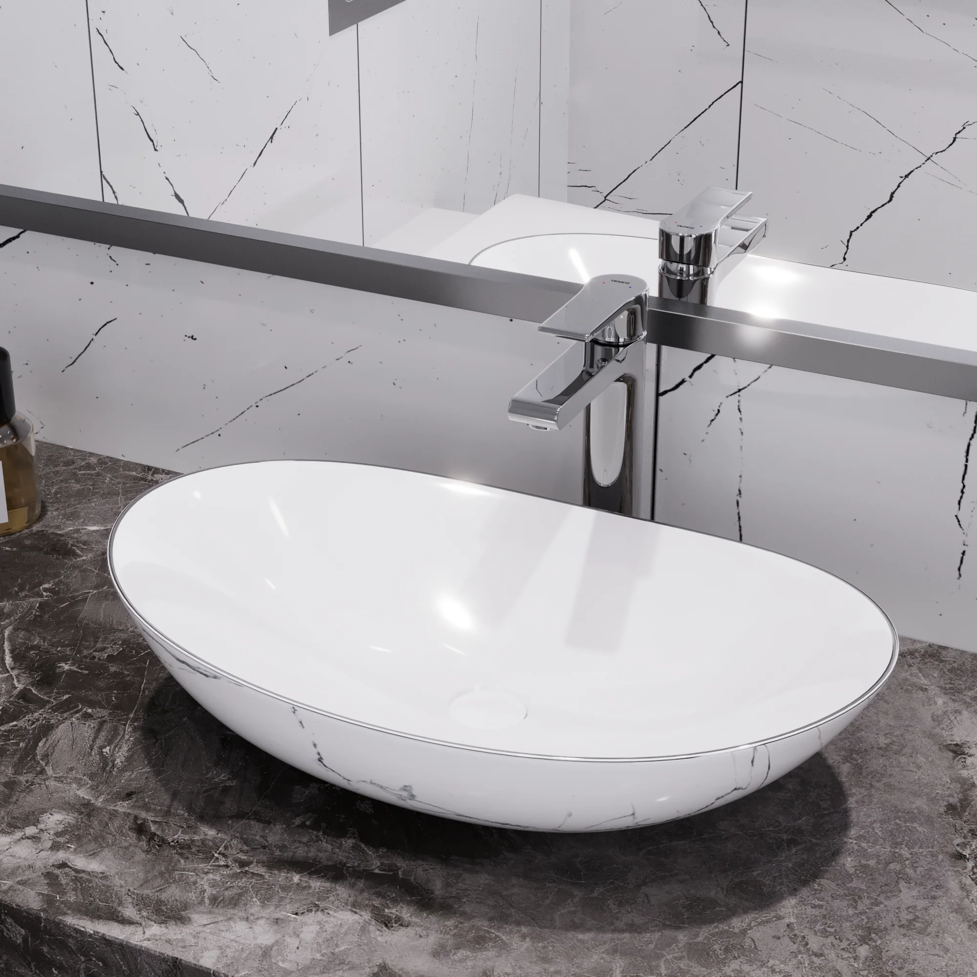 20" x 13" Oval Vessel Bathroom Sink, Easy to Maintain - Image 4
