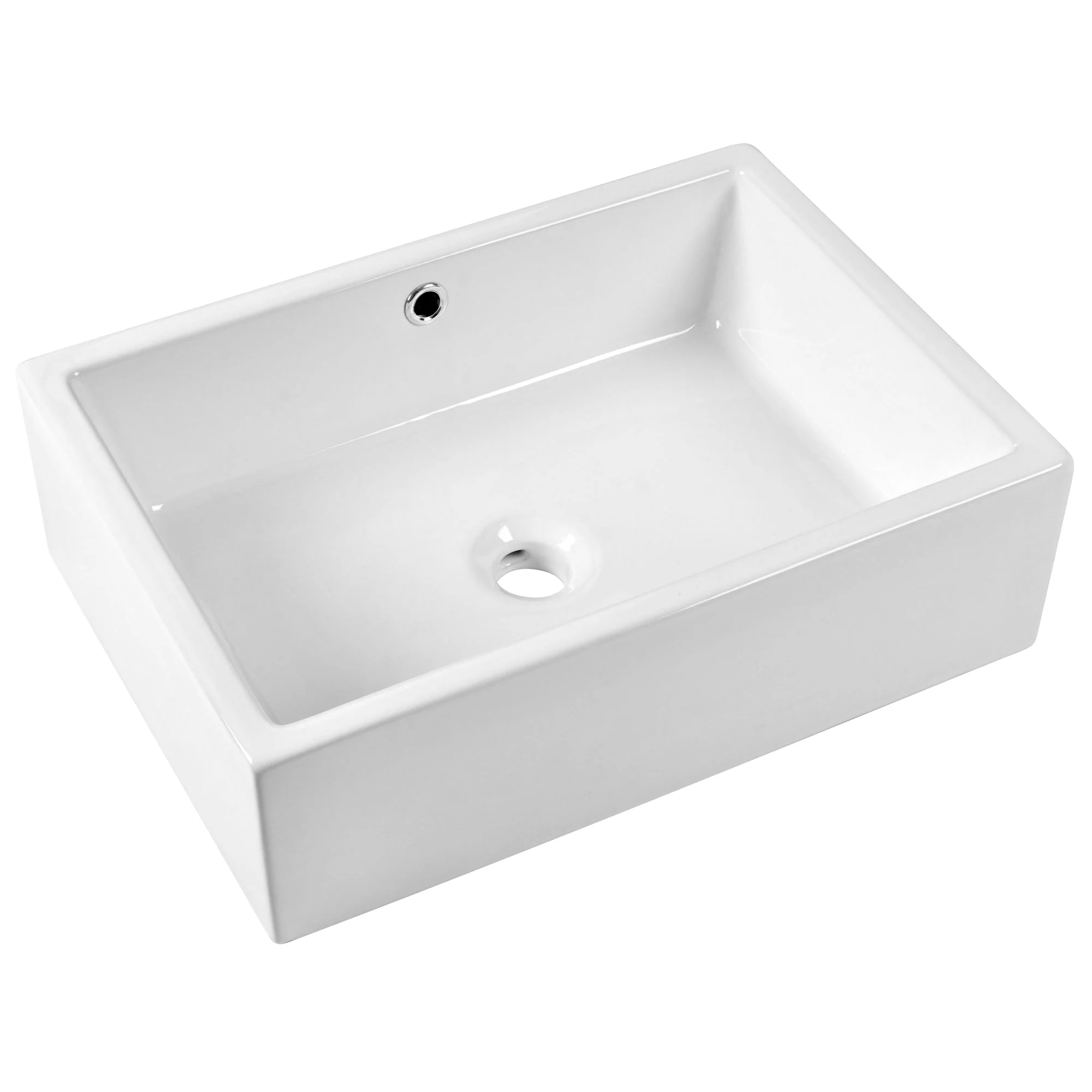20" x 14" Rectangle Vessel Bathroom Sink, Seamless Design - Image 6