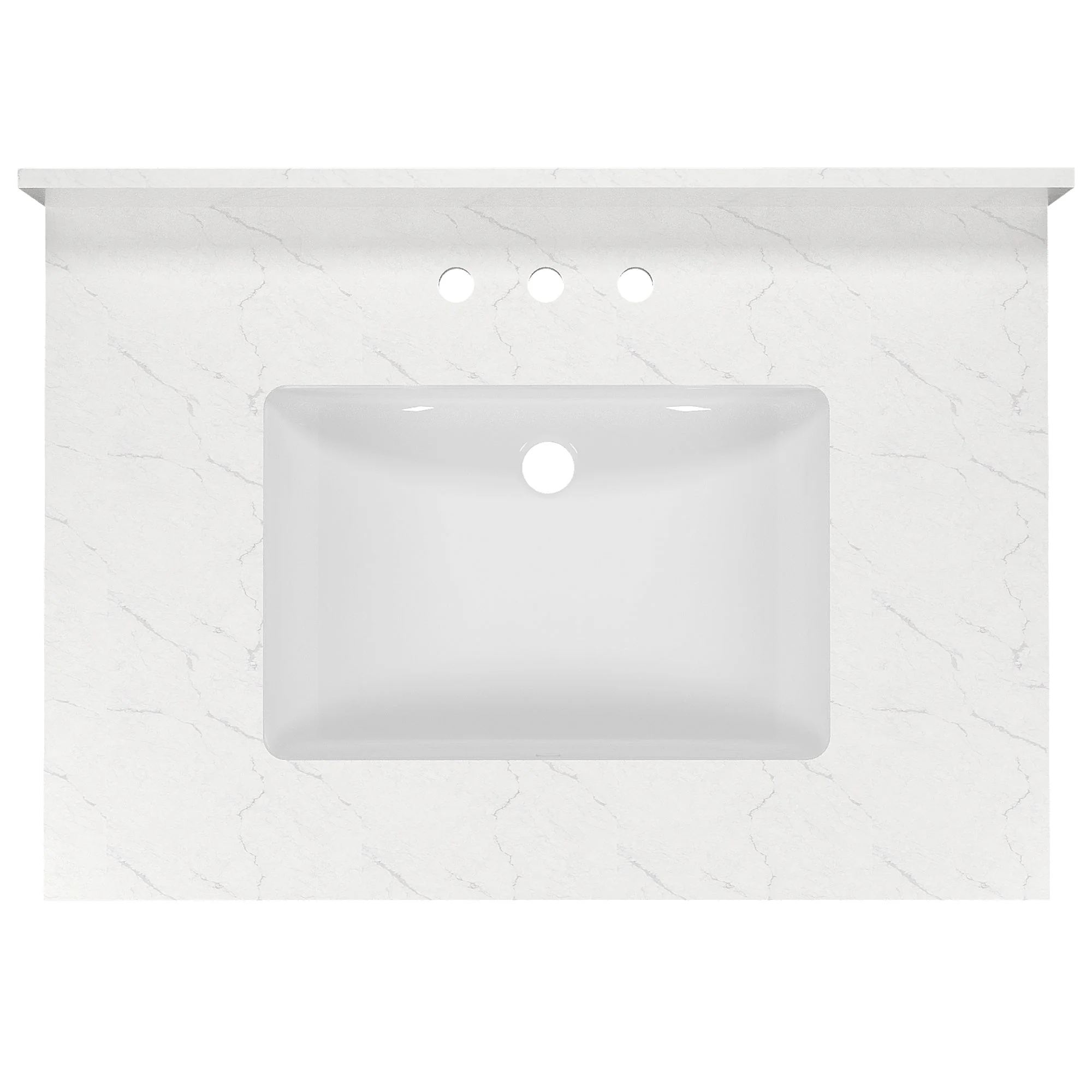 31.1" Rectangular Vanity Top Sink, Overflow Hole - Image 5