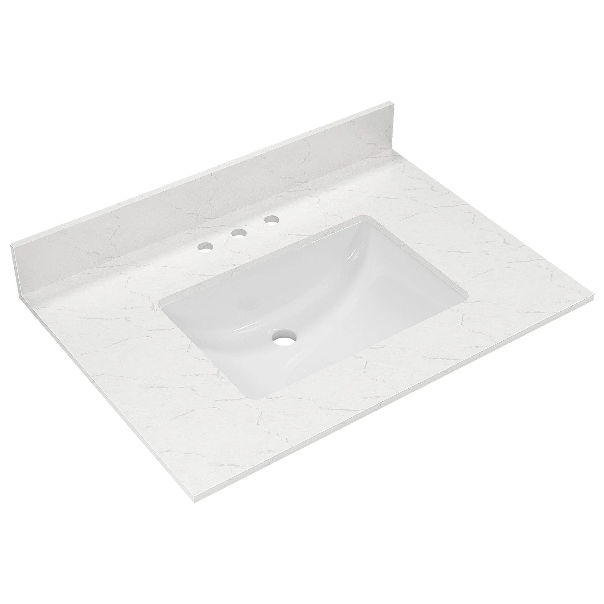 31.1" Rectangular Vanity Top Sink, Overflow Hole - Image 6