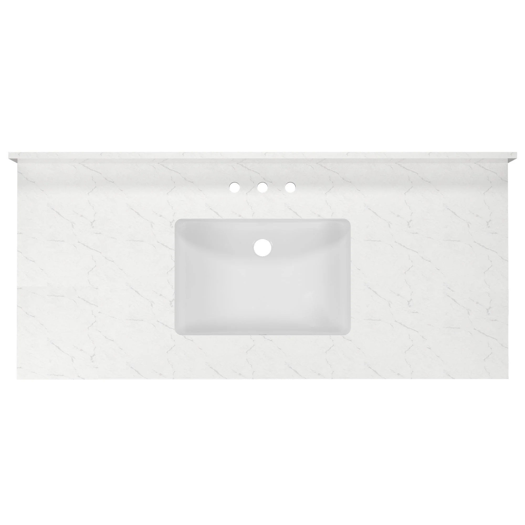 48.8" Rectangular Vanity Top Sink, Overflow Hole - Image 7