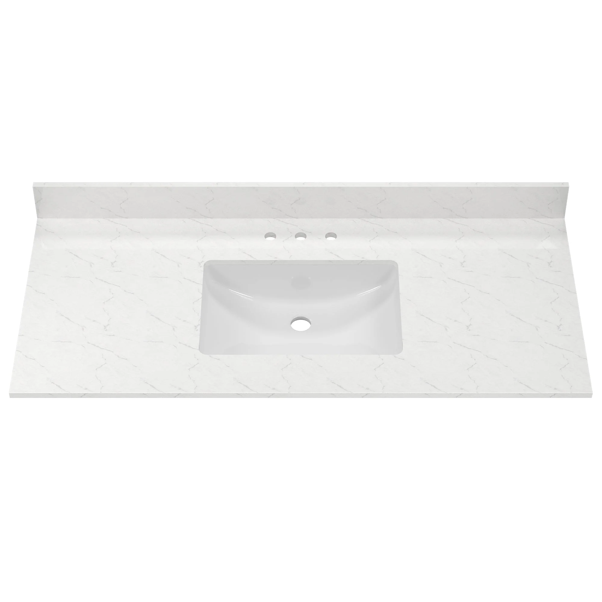 48.8" Rectangular Vanity Top Sink, Overflow Hole - Image 8