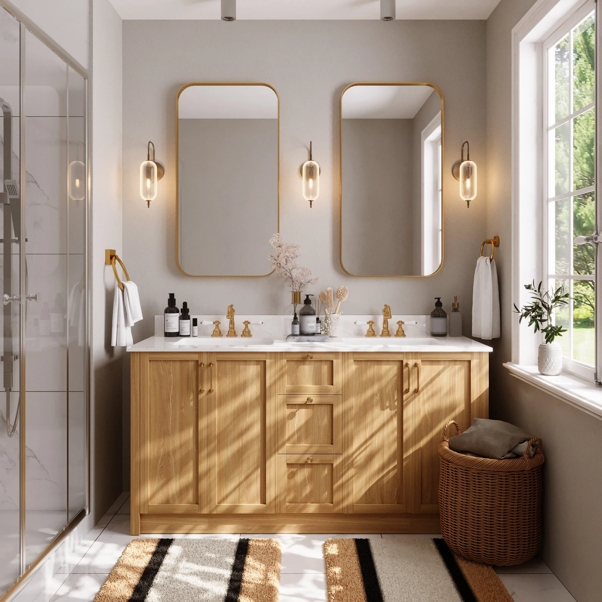 61" Rectangular Vanity Top Sink, Overflow Hole - Image 11