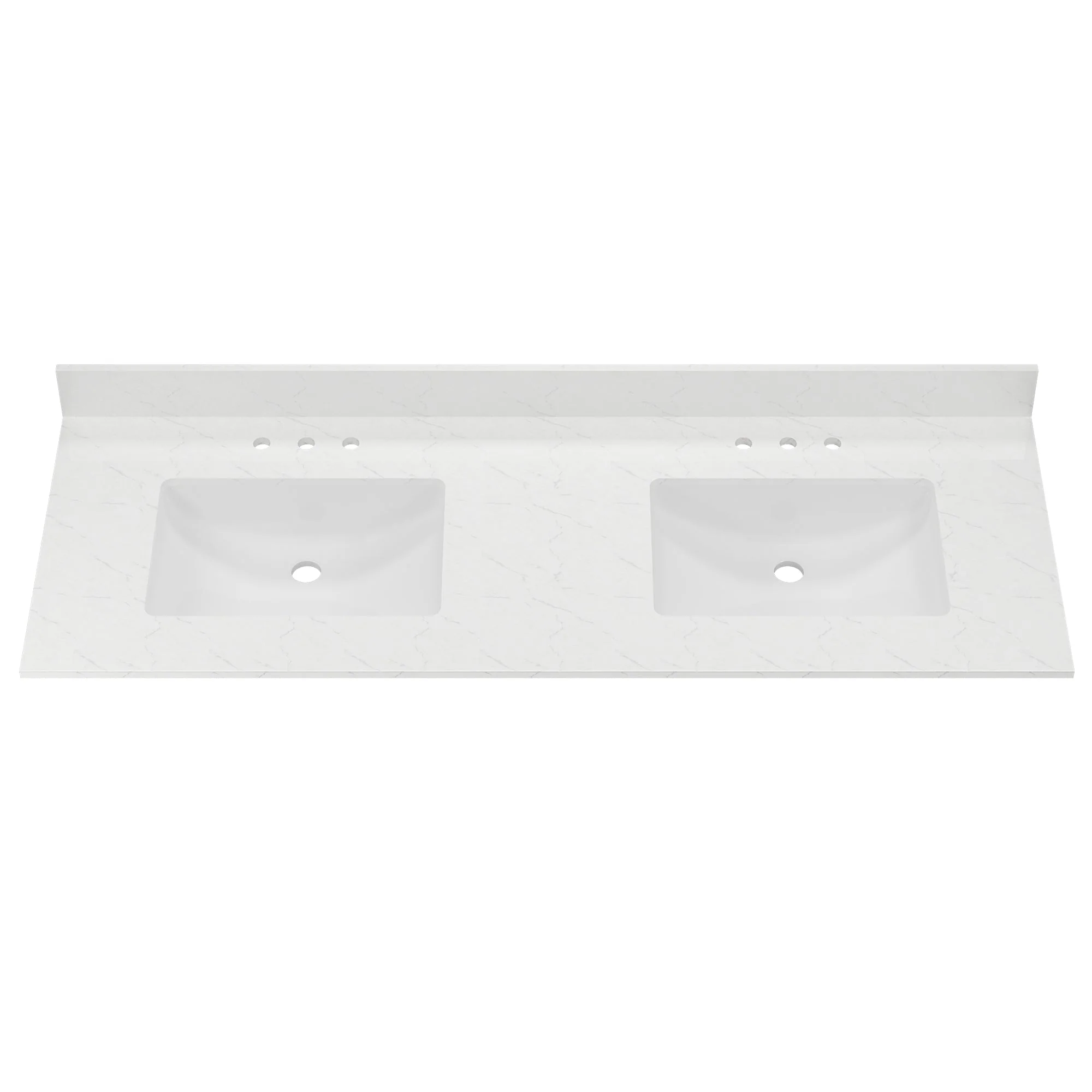 61" Rectangular Vanity Top Sink, Overflow Hole - Image 5