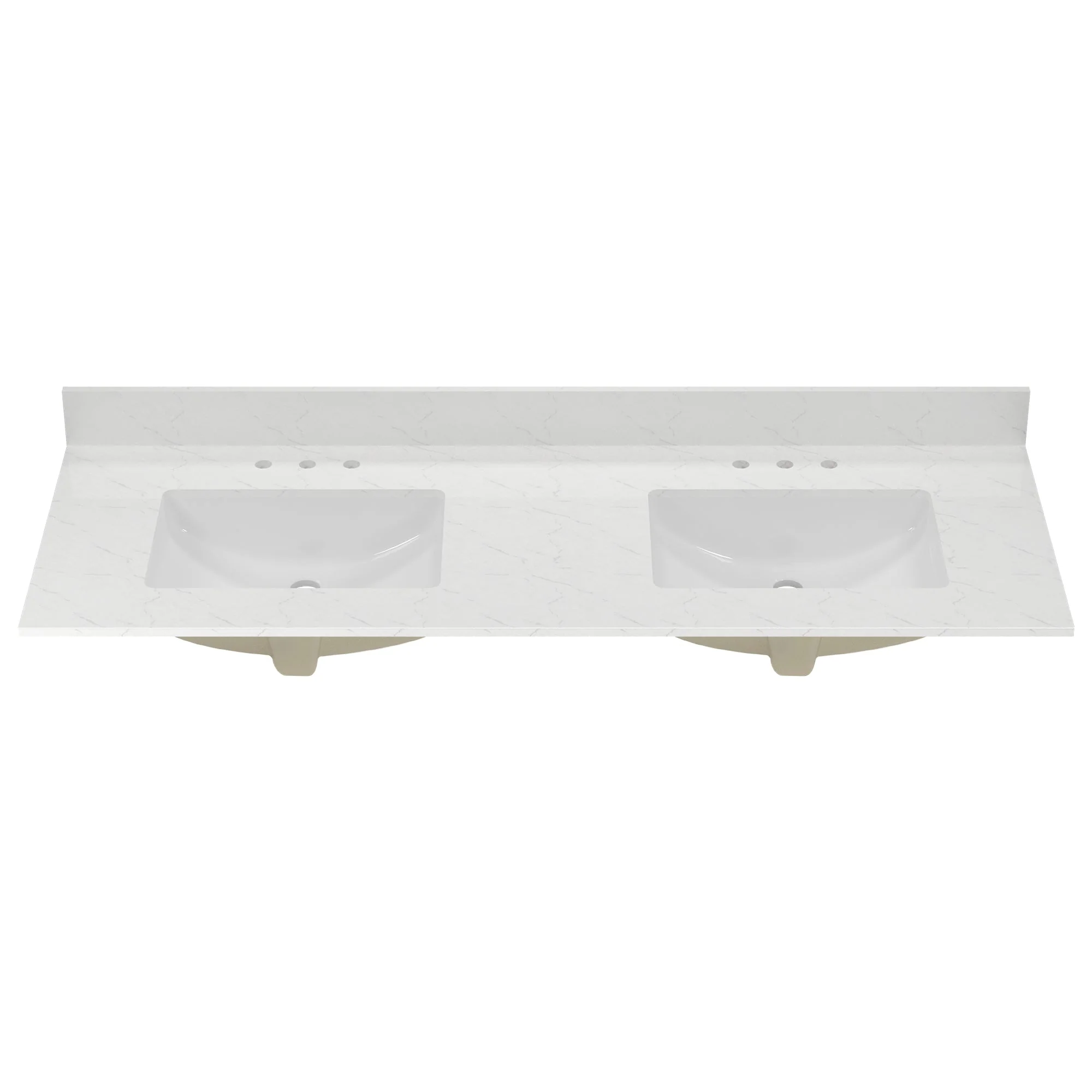 61" Rectangular Vanity Top Sink, Overflow Hole - Image 6