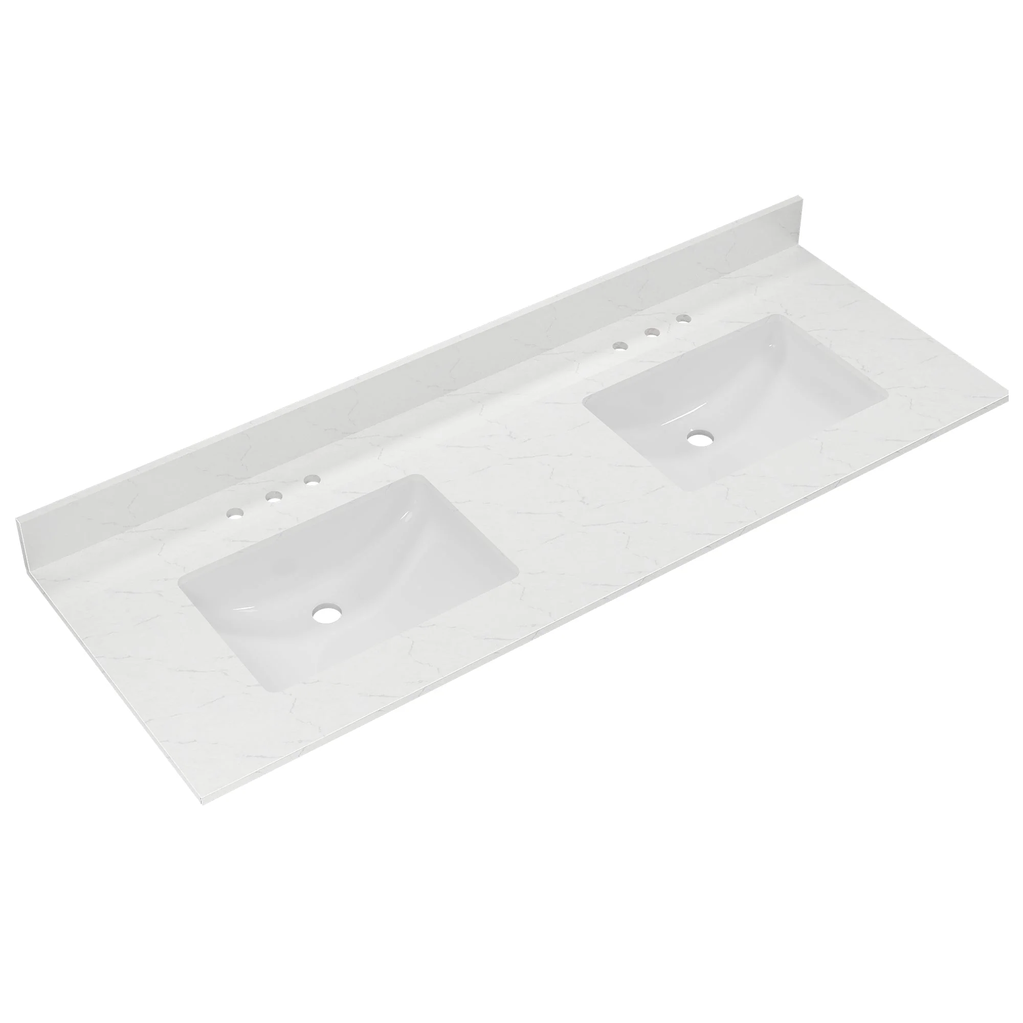 61" Rectangular Vanity Top Sink, Overflow Hole - Image 8