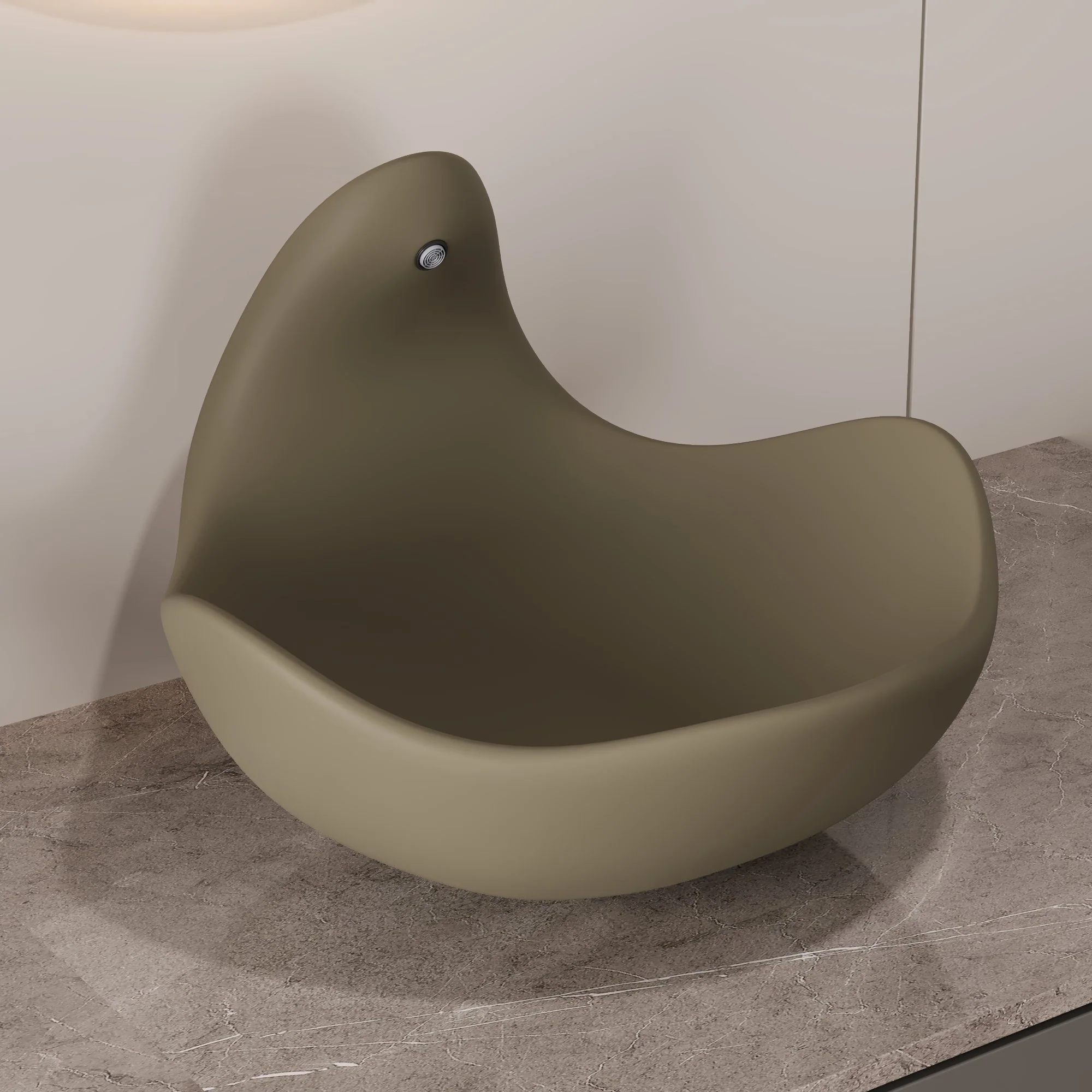 Wave Vessel Bathroom Sink With Multiple Colors, Concrete - Image 13