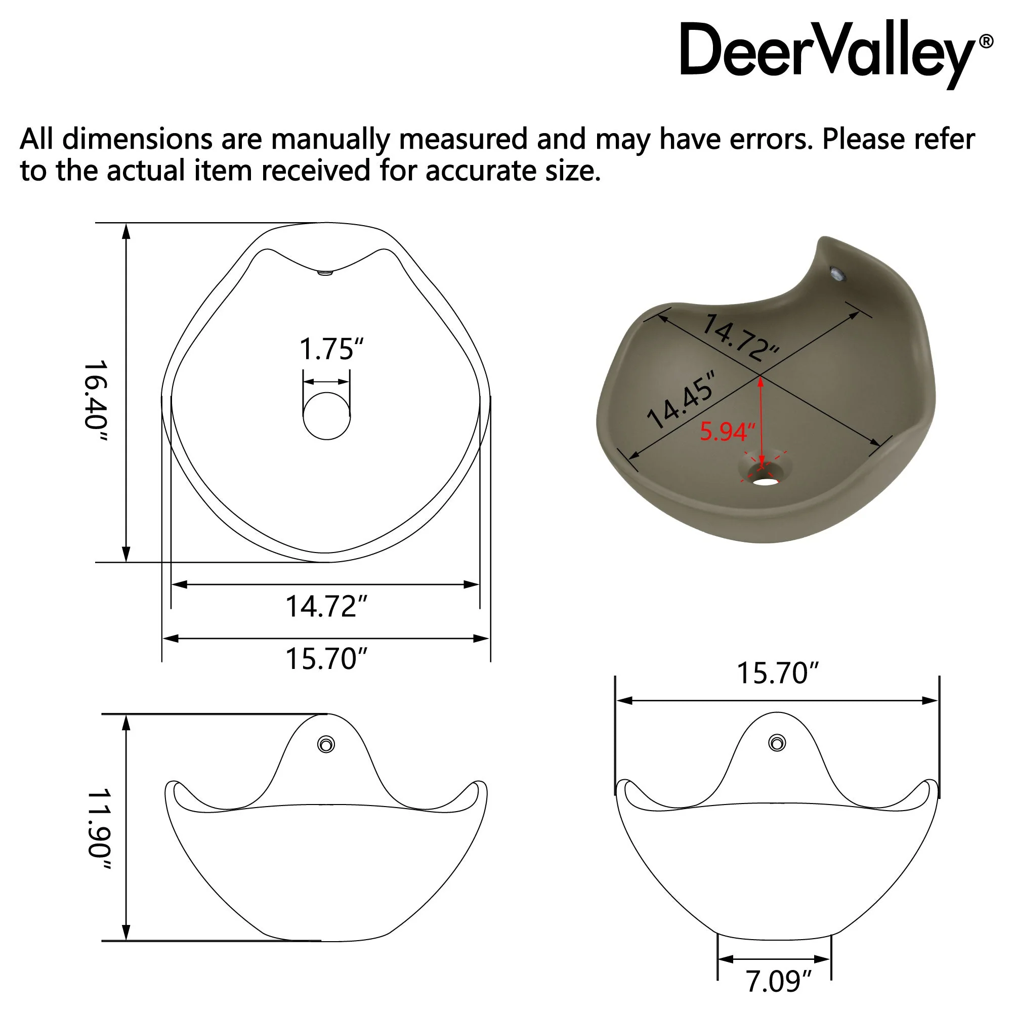 Wave Vessel Bathroom Sink With Multiple Colors, Concrete - Image 16