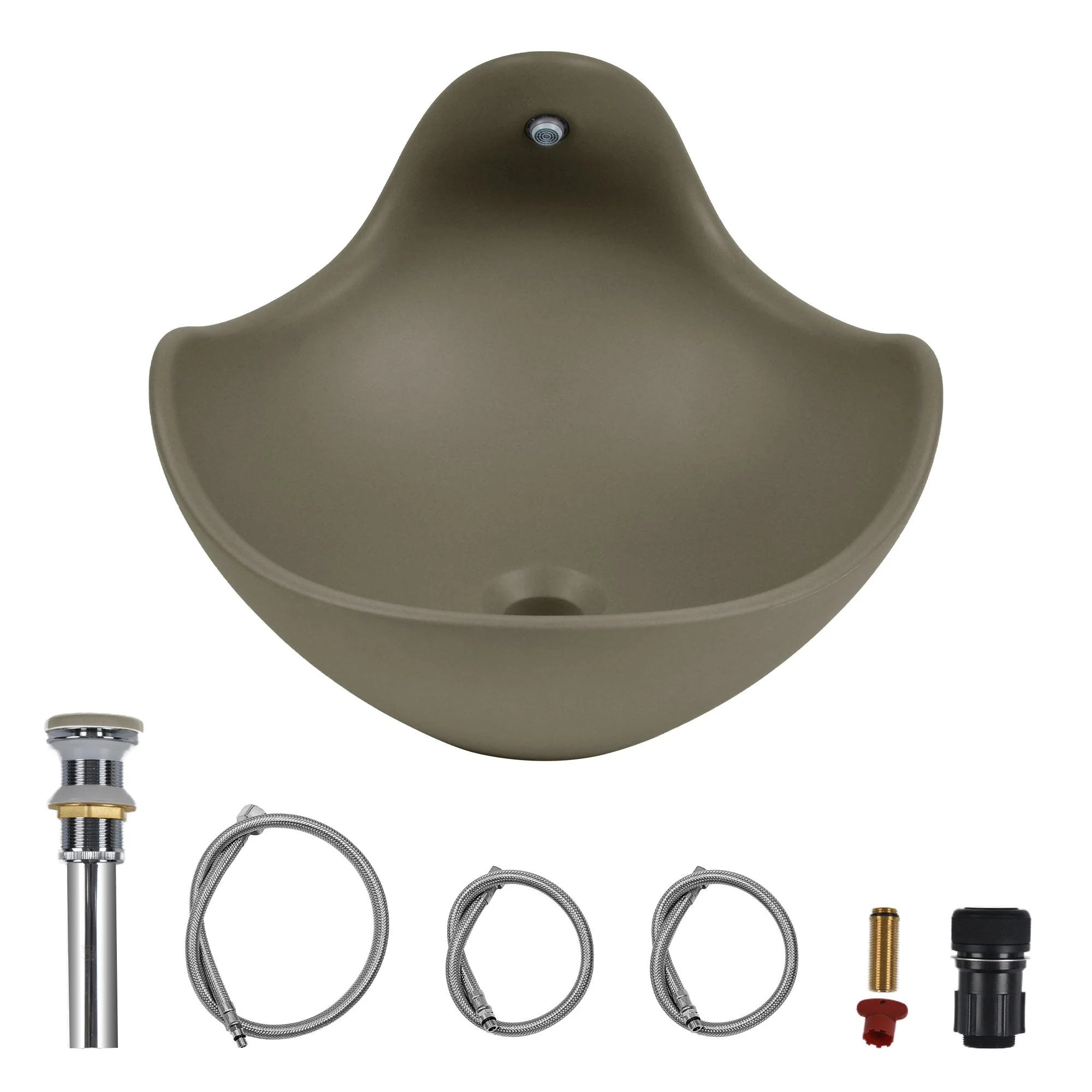 Wave Vessel Bathroom Sink With Multiple Colors, Concrete - Image 17