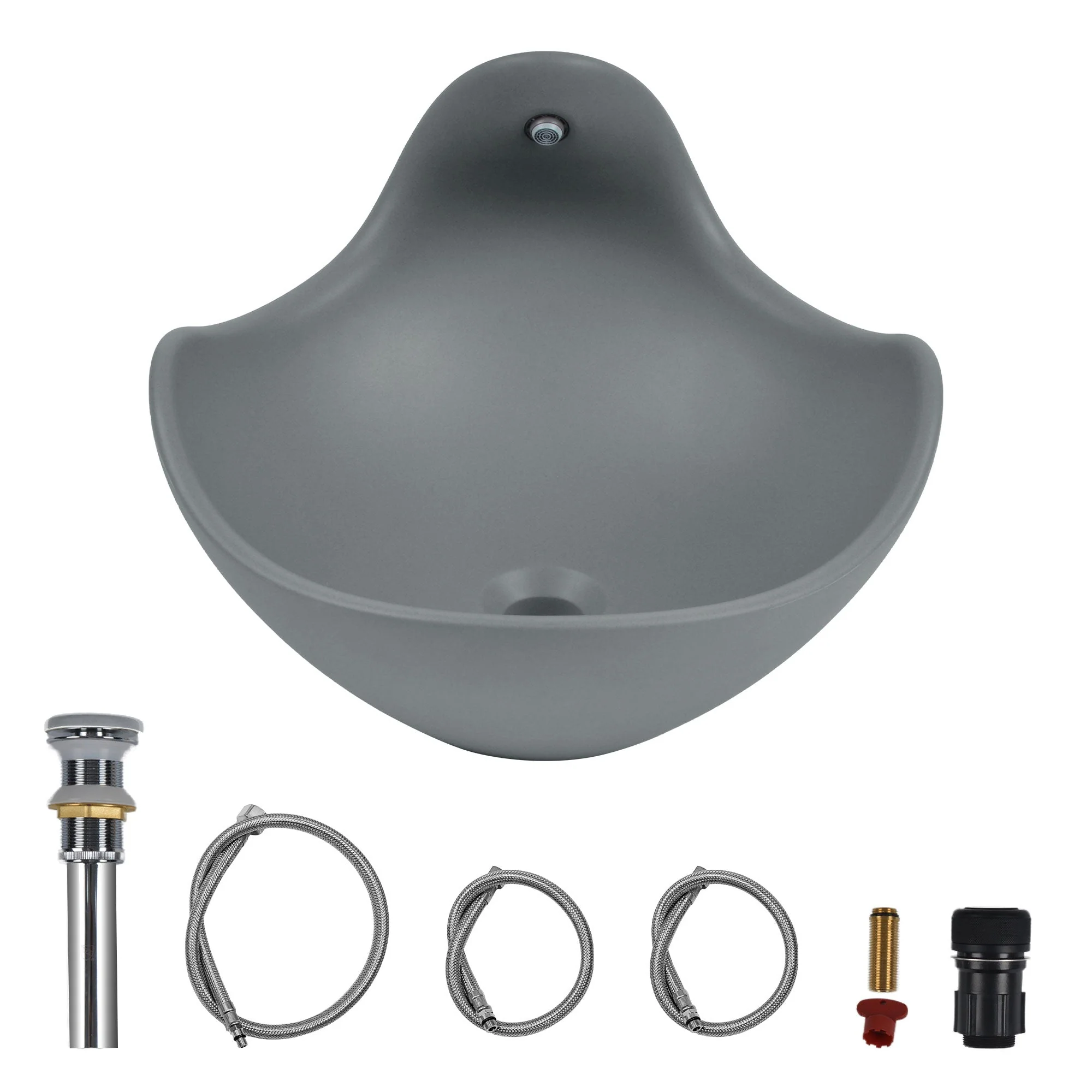 Wave Vessel Bathroom Sink With Multiple Colors, Concrete - Image 2
