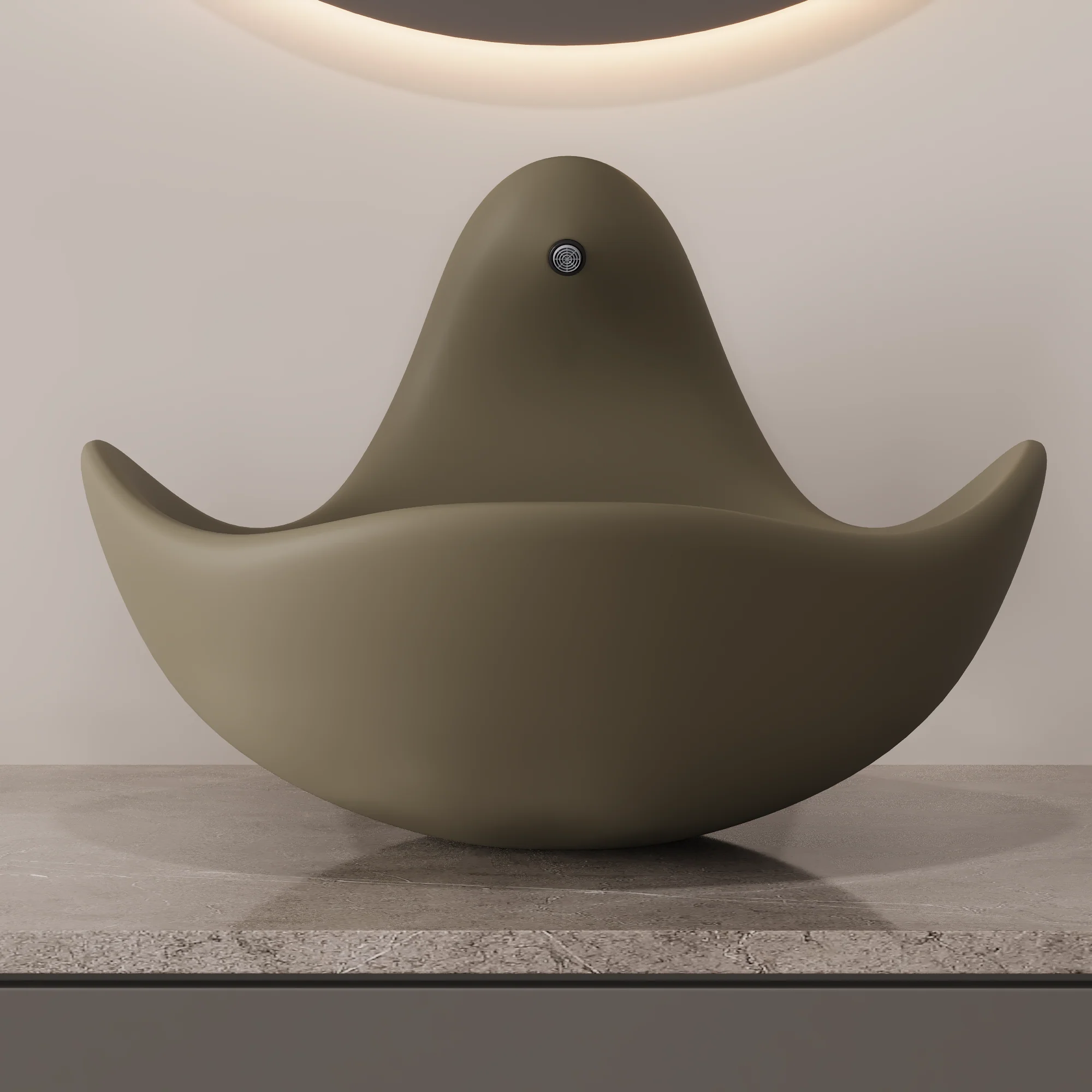 Wave Vessel Bathroom Sink With Multiple Colors, Concrete - Image 21