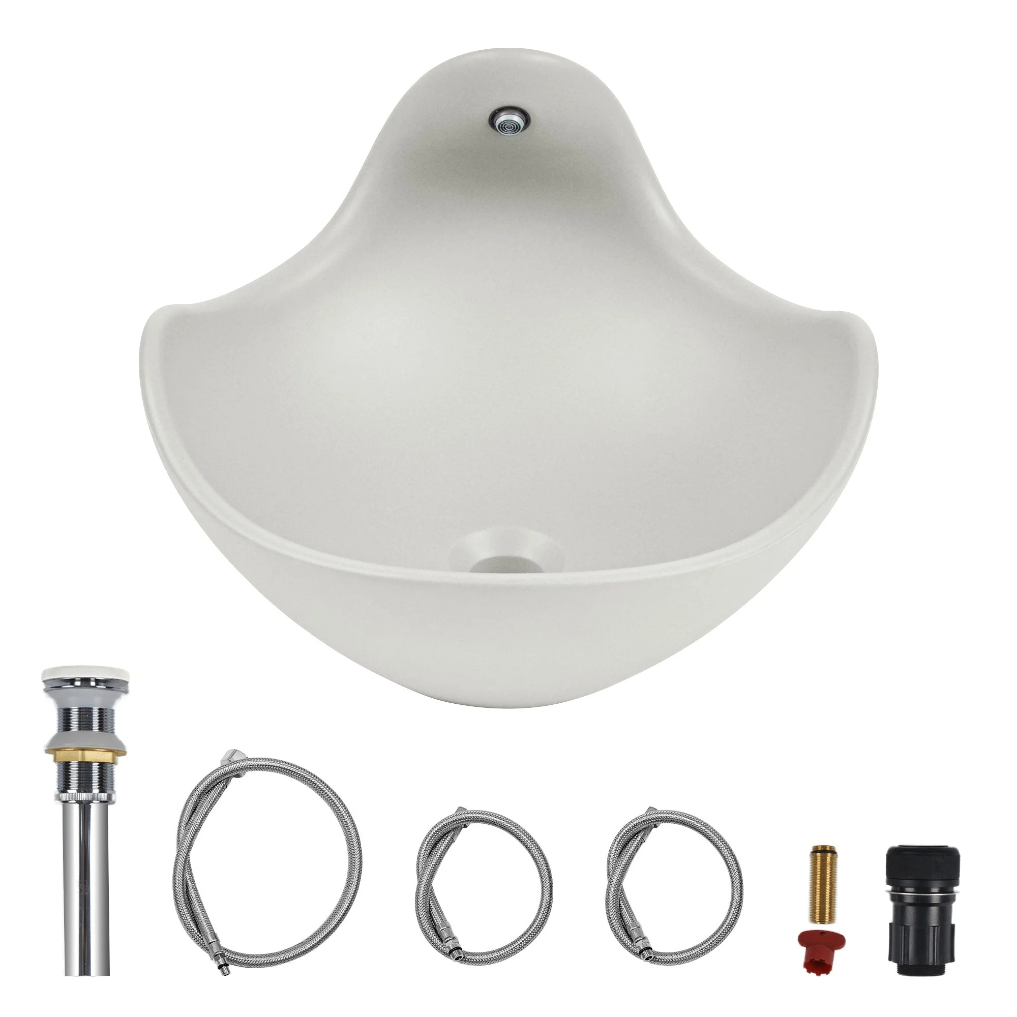 Wave Vessel Bathroom Sink With Multiple Colors, Concrete - Image 24